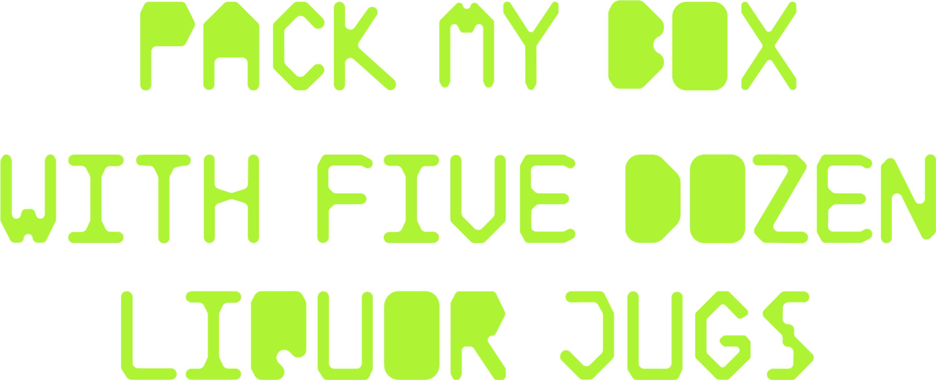 Router Font for AR by Will Eels