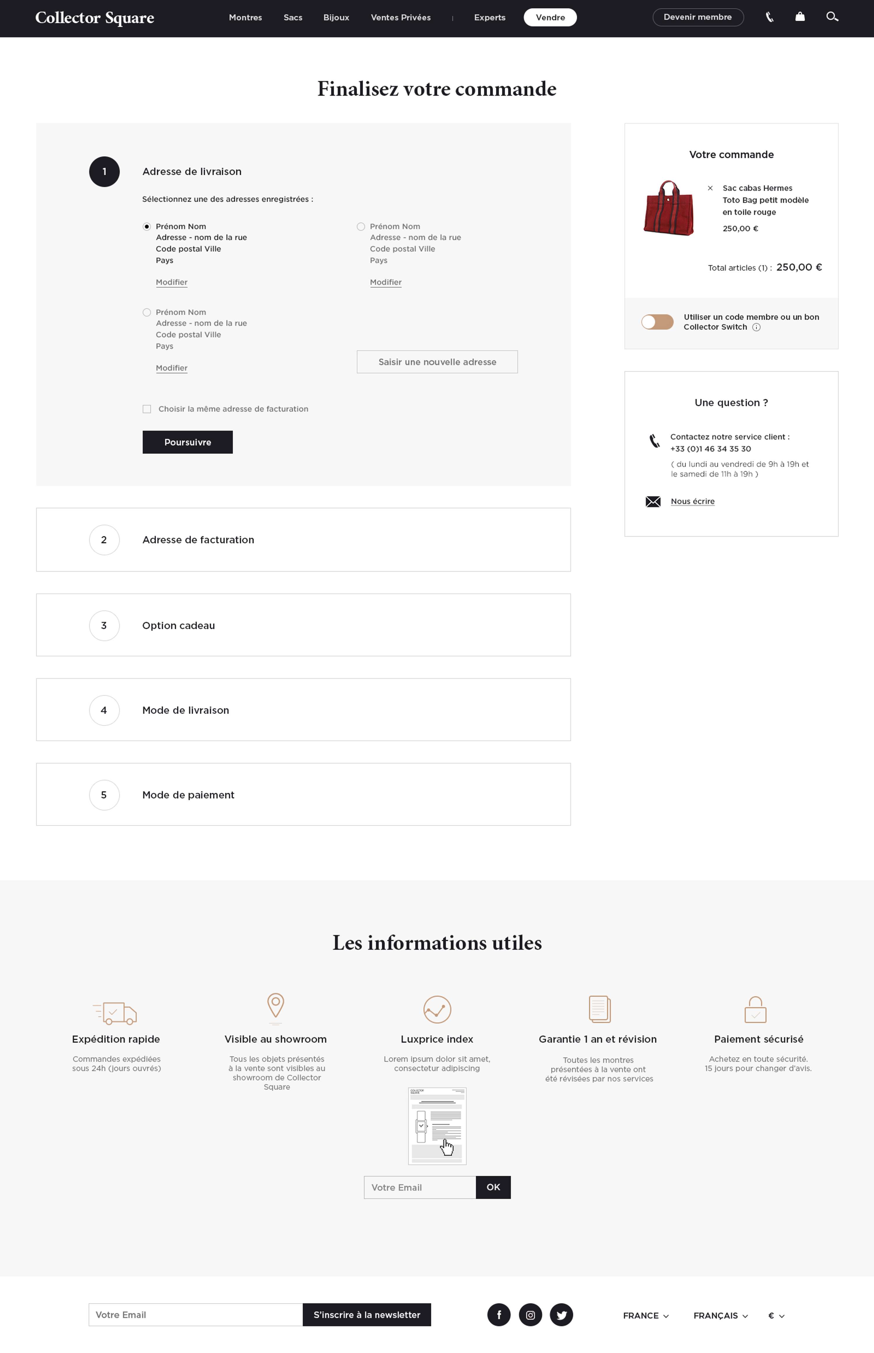 E-commerce collectorsquare.com by Tik Tak
