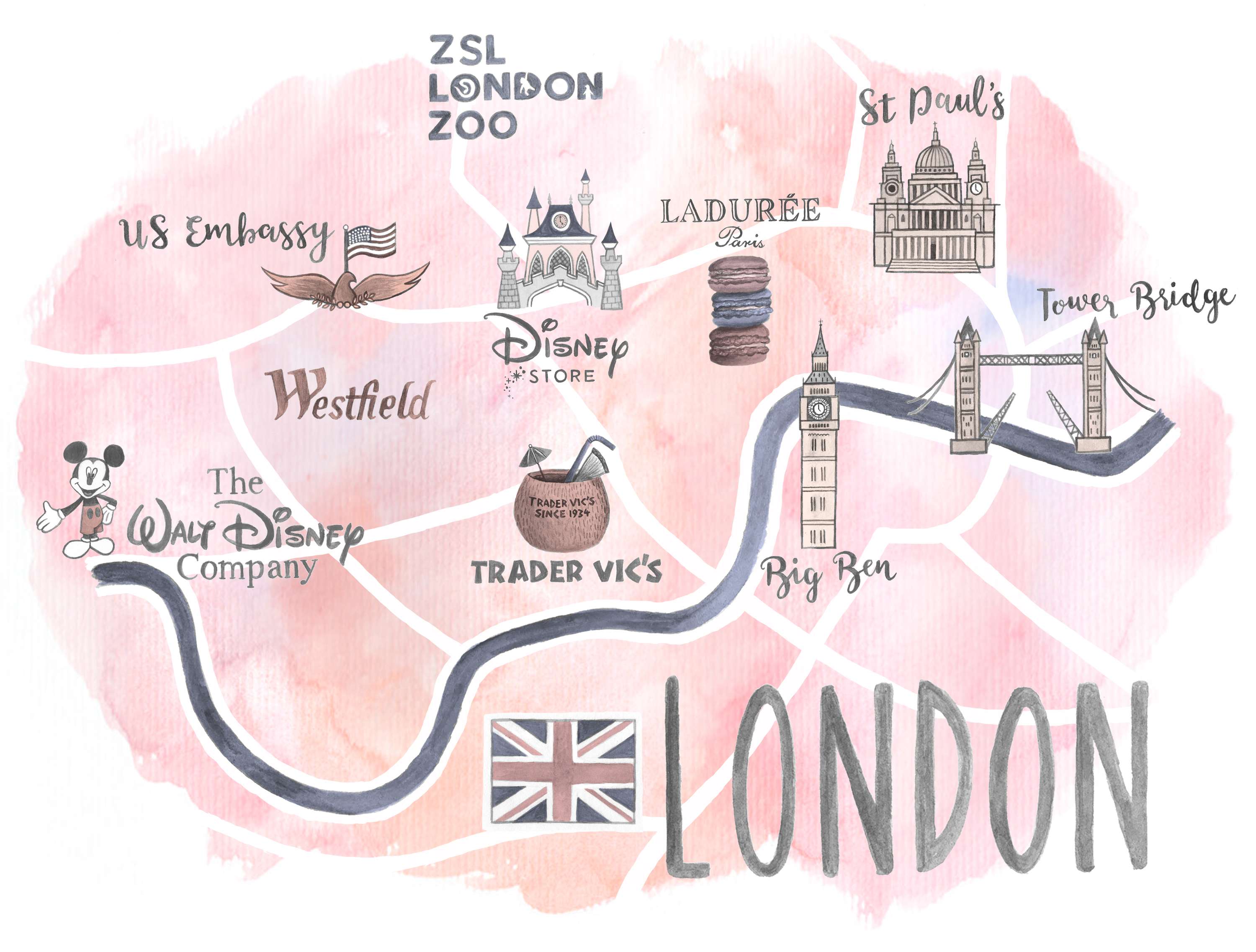 London Map by Courtney Myers