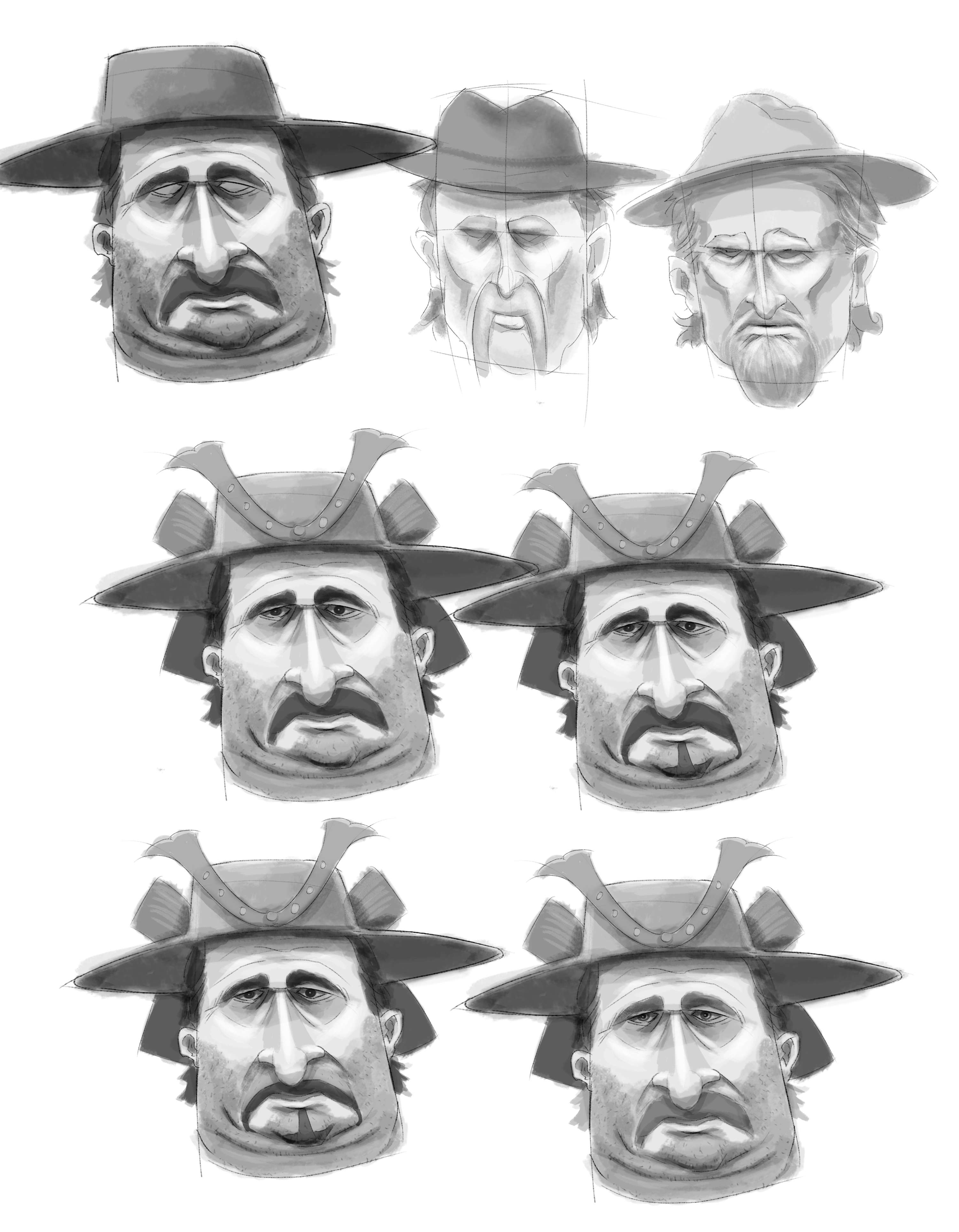 Character Design  - Wyatt Earp by Tom Huxley