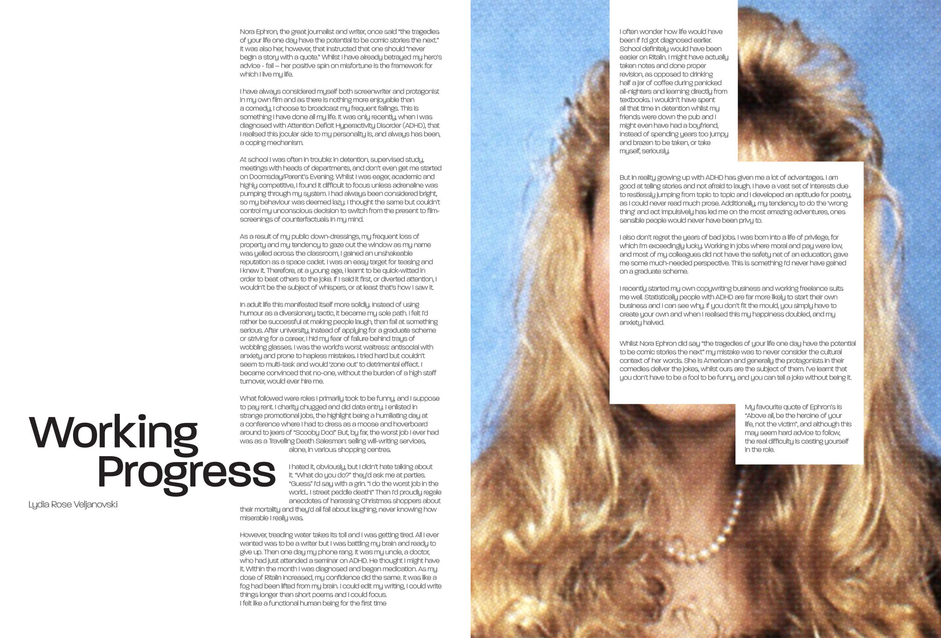 Cove Magazine: Working Progress by Lydia Veljanovski