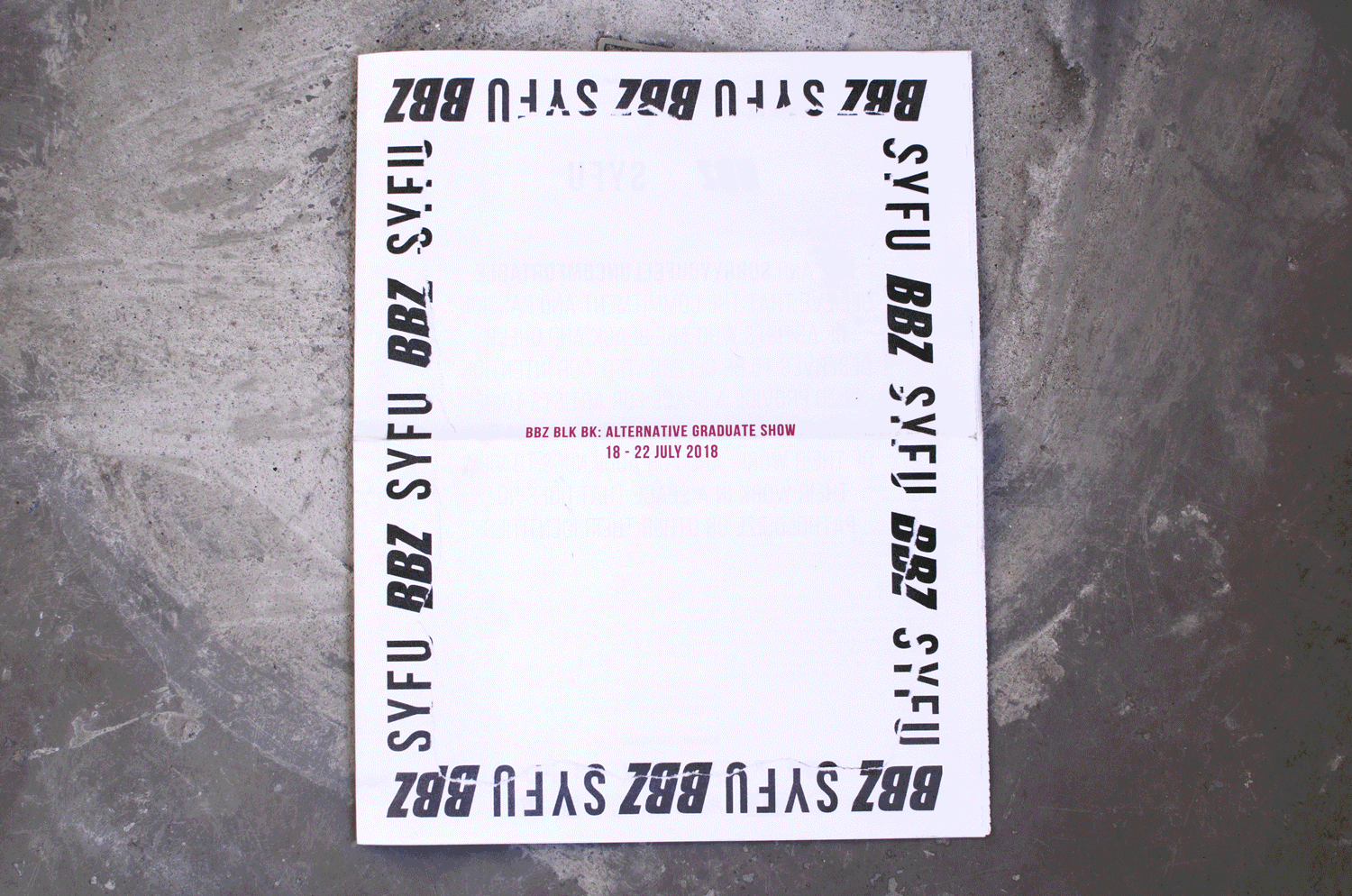 BBZ BLK BK: Alternative Graduate Show Zine by Joshua Woolford