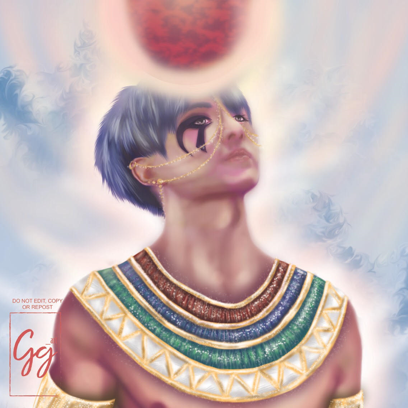 Eygption god Horus by Georgia Alban
