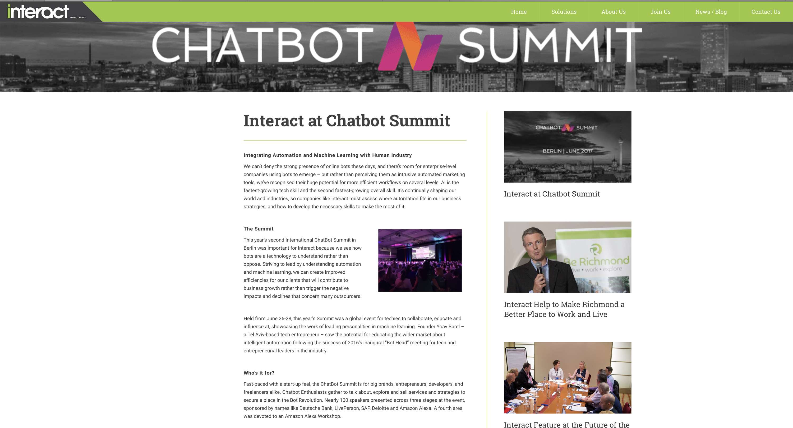 ChatBot Summit Report by Adam Stanley