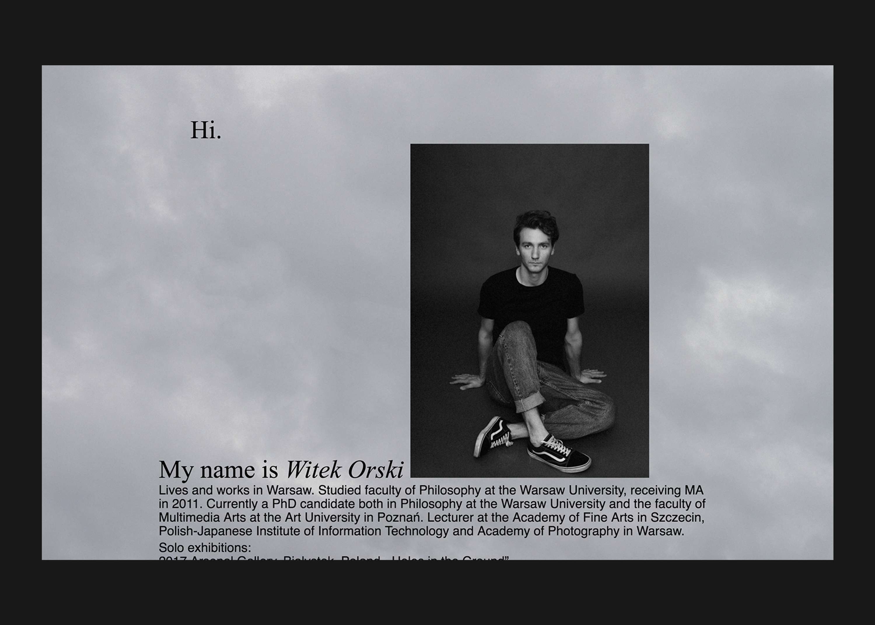 WITEK ORSKI – website for a recognizable Warsaw based digital visual artist. by Marek Czyz