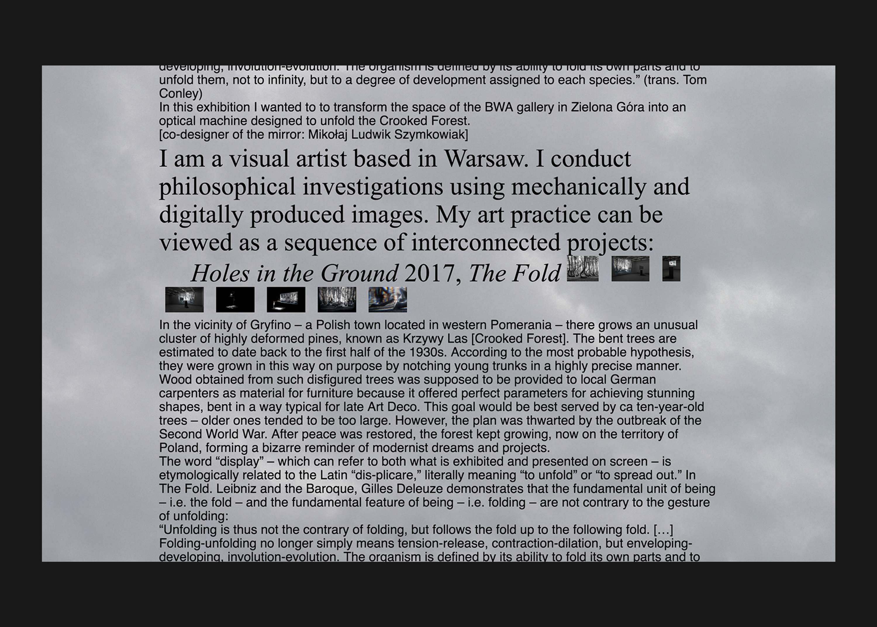 WITEK ORSKI – website for a recognizable Warsaw based digital visual artist. by Marek Czyz