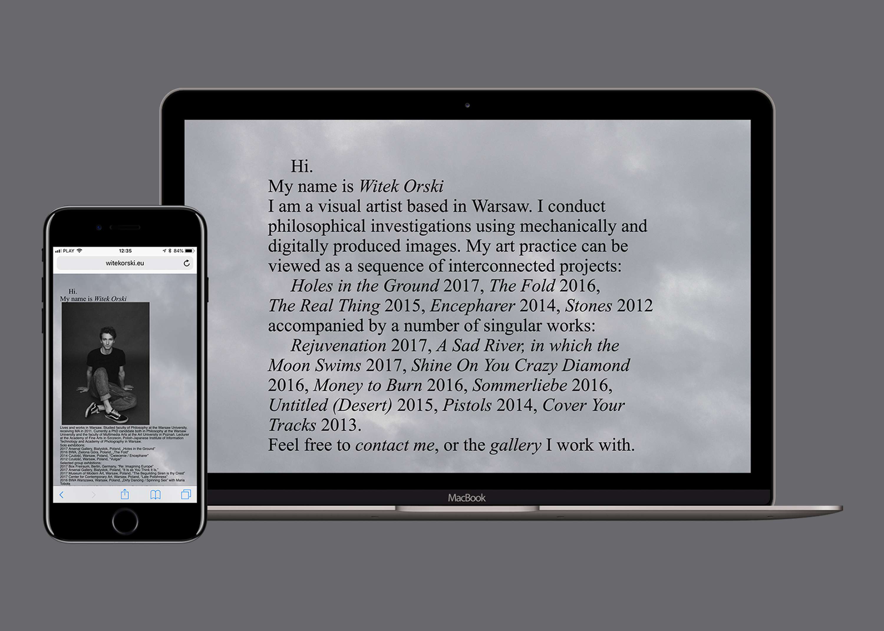 WITEK ORSKI – website for a recognizable Warsaw based digital visual artist. by Marek Czyz