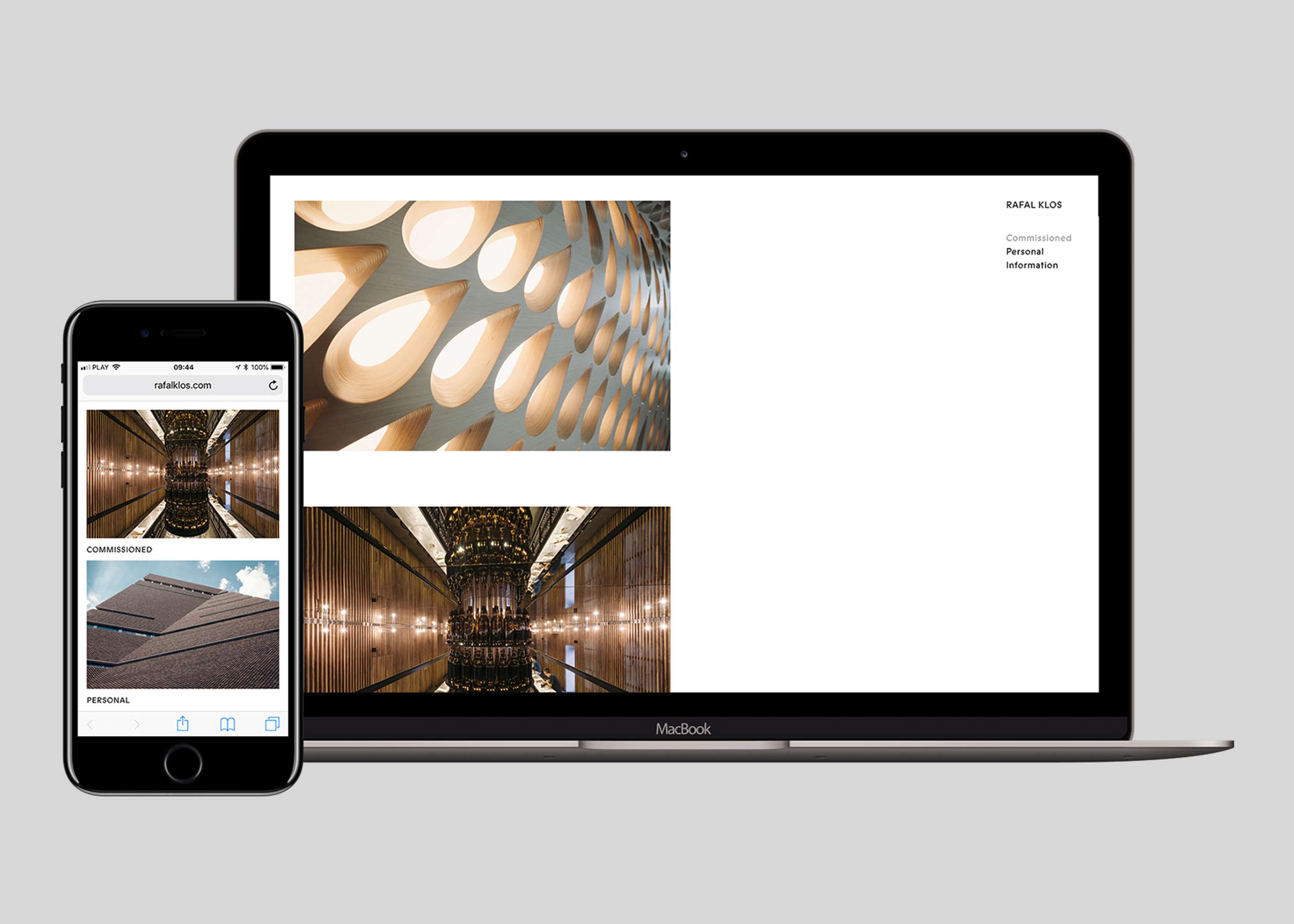 RAFAL KLOS – Portfolio website for architecture and spatial photographer by Marek Czyz