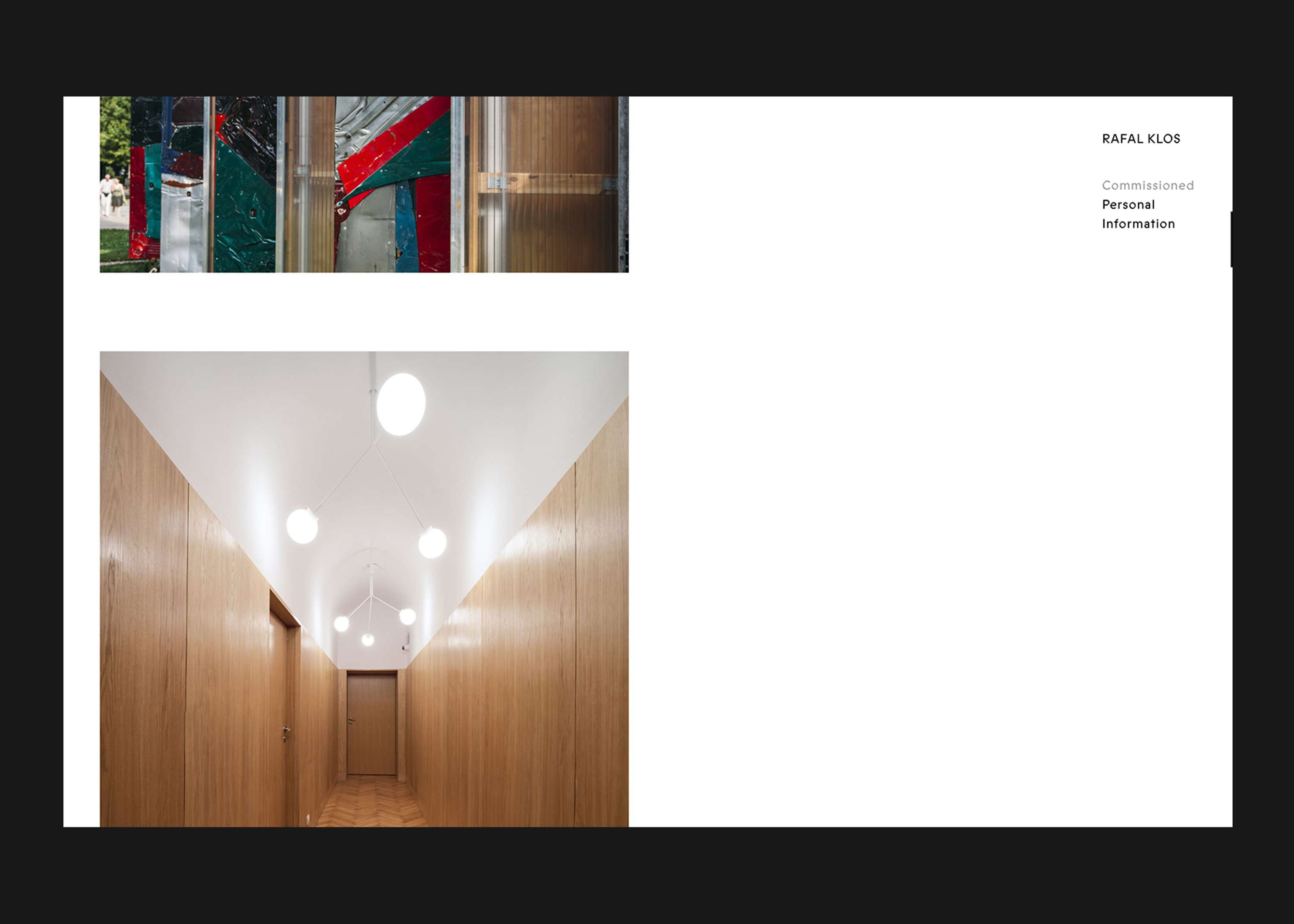 RAFAL KLOS – Portfolio website for architecture and spatial photographer by Marek Czyz