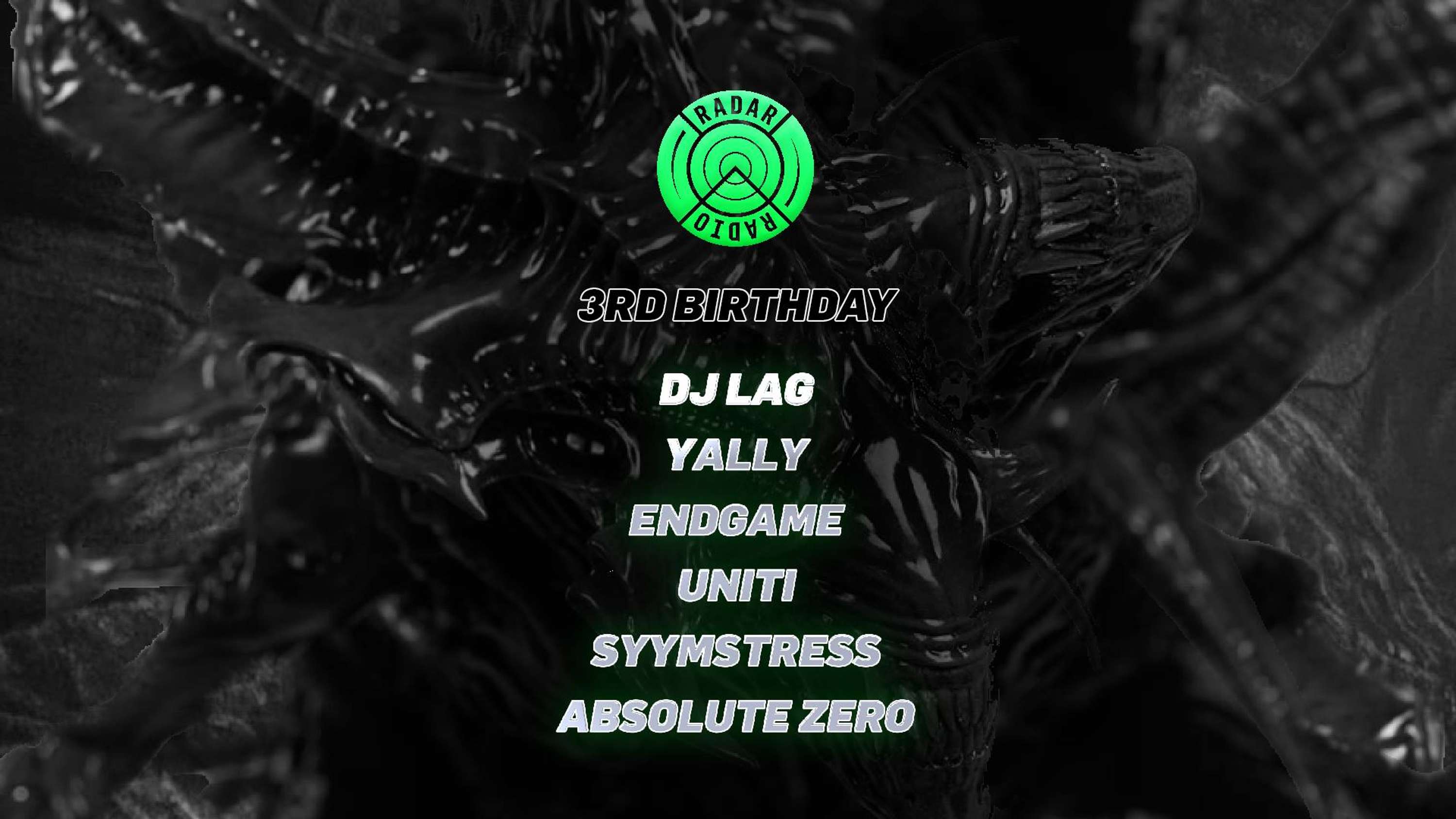 Radar 3rd Birthday - 3 Events by James Craigie