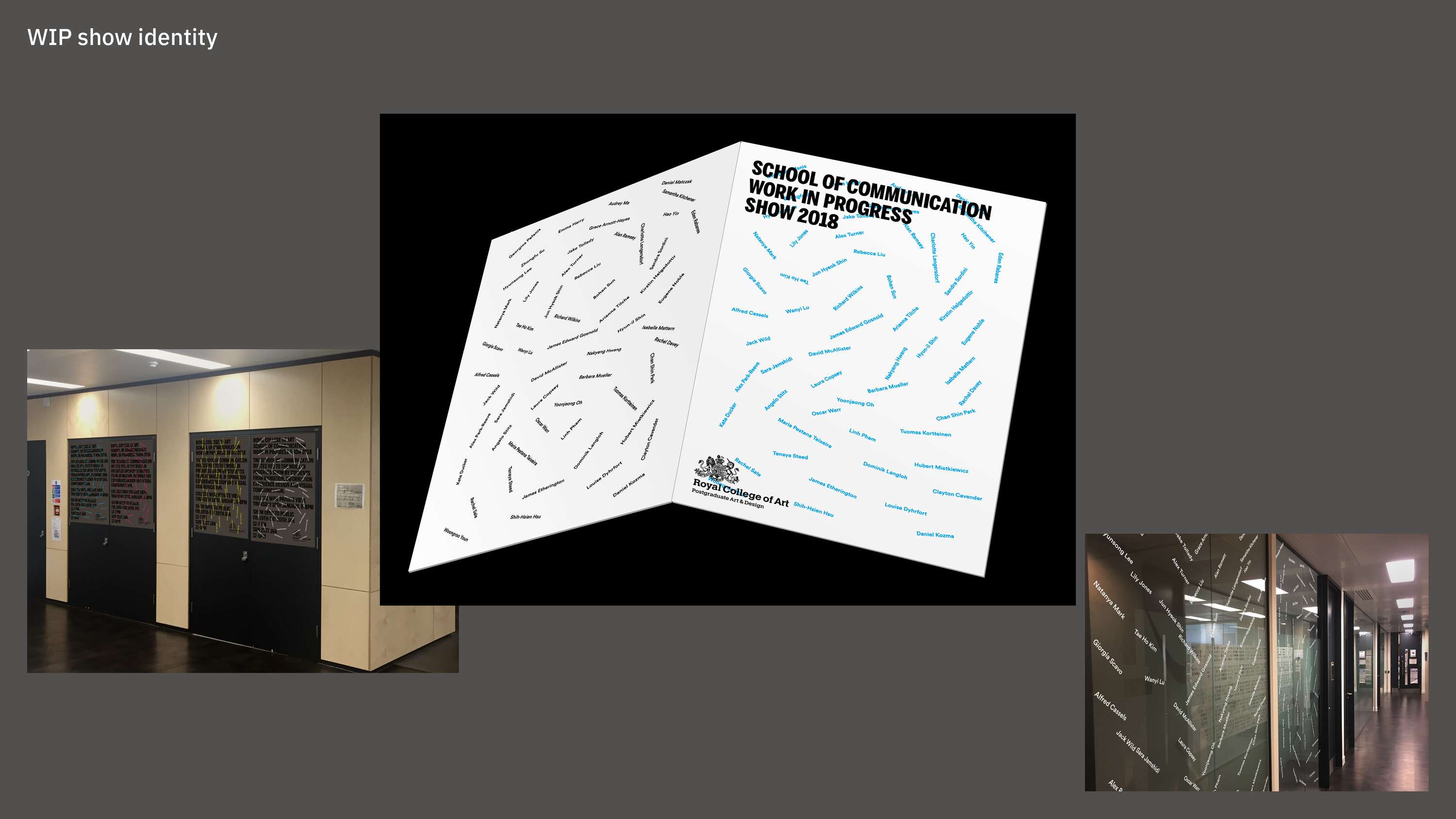 WIP show identity by Alex Turner