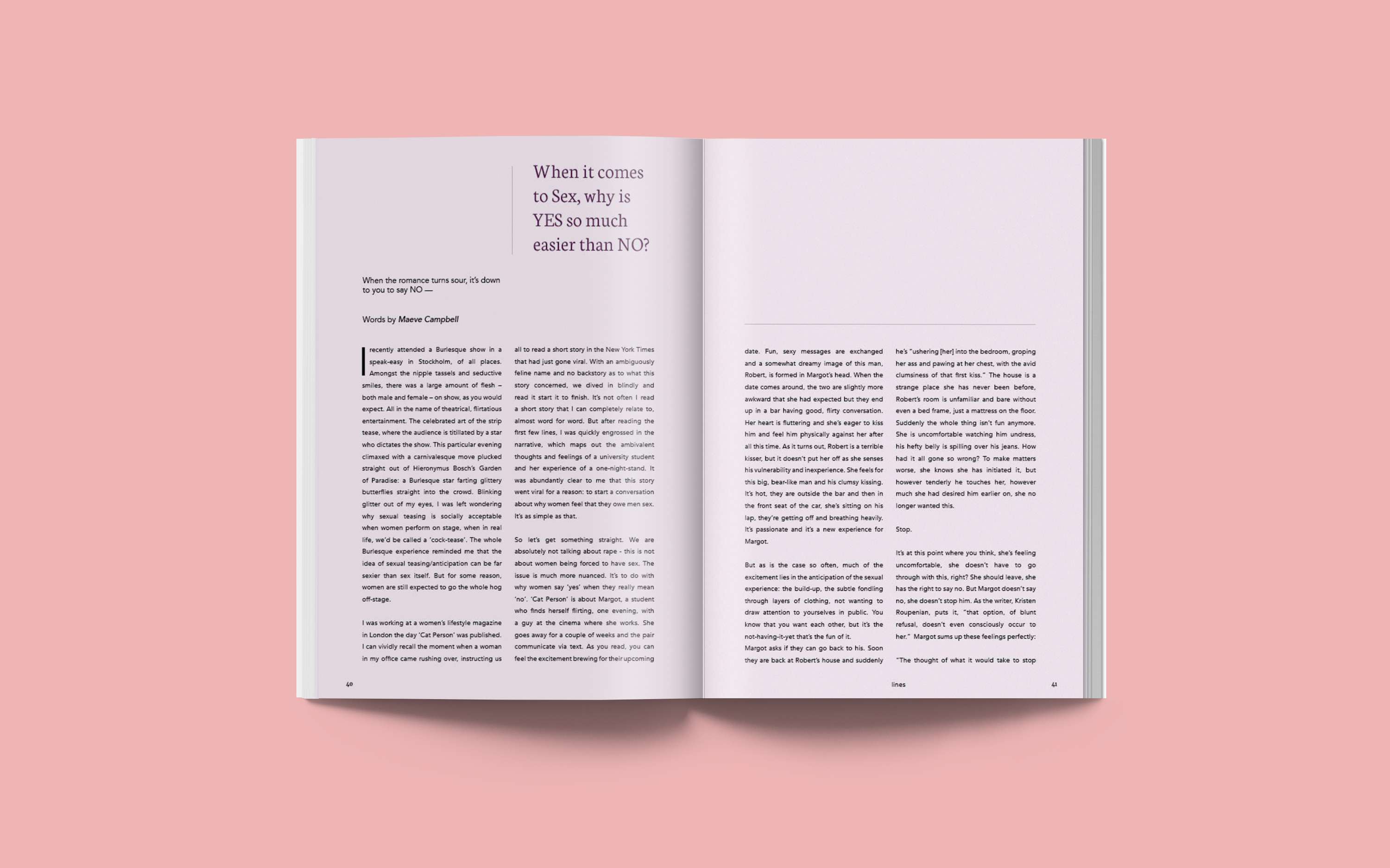 lines zine by Claire McQue
