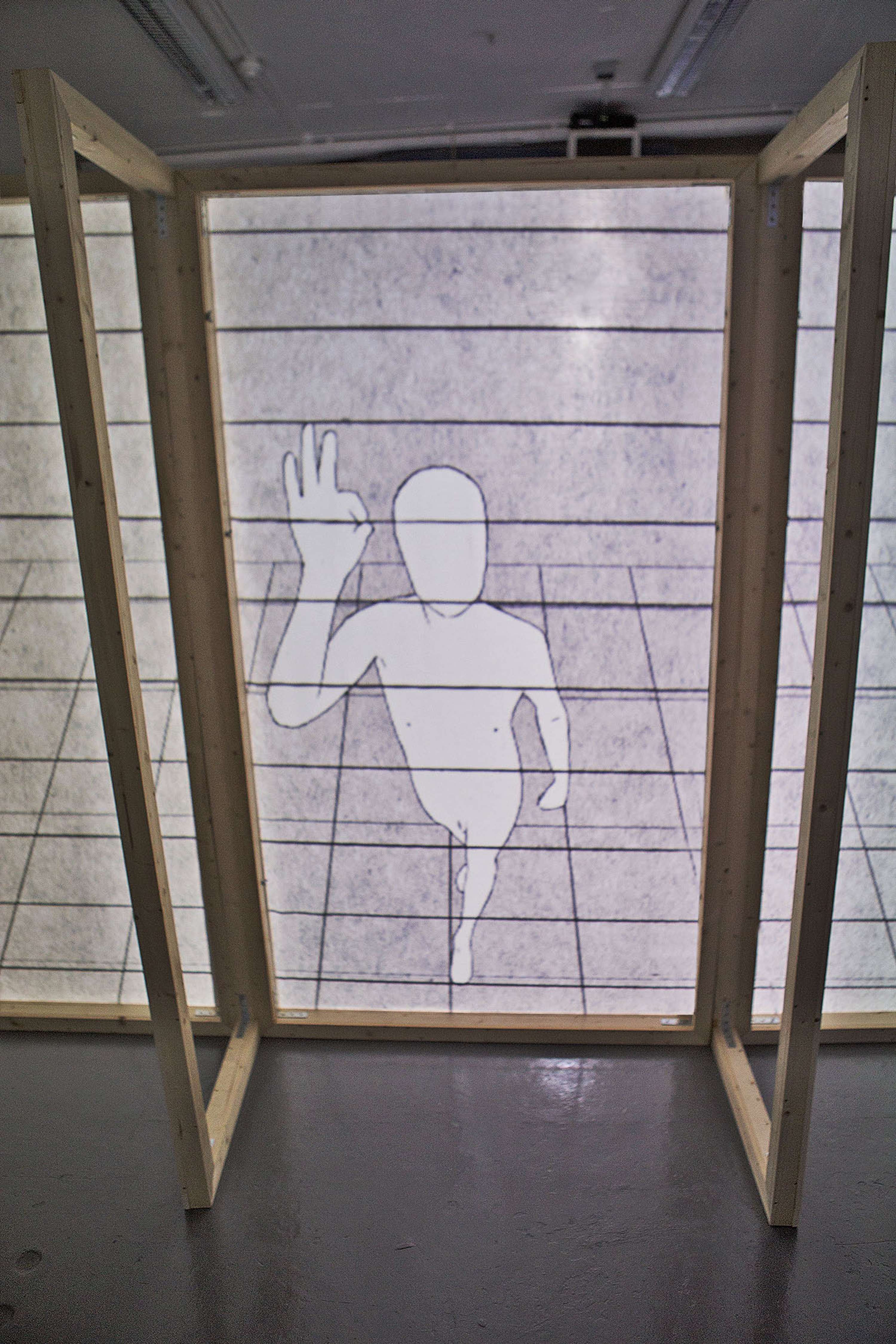 'Framing Virility' - Projection Mapped Installation by Nathan Fernée