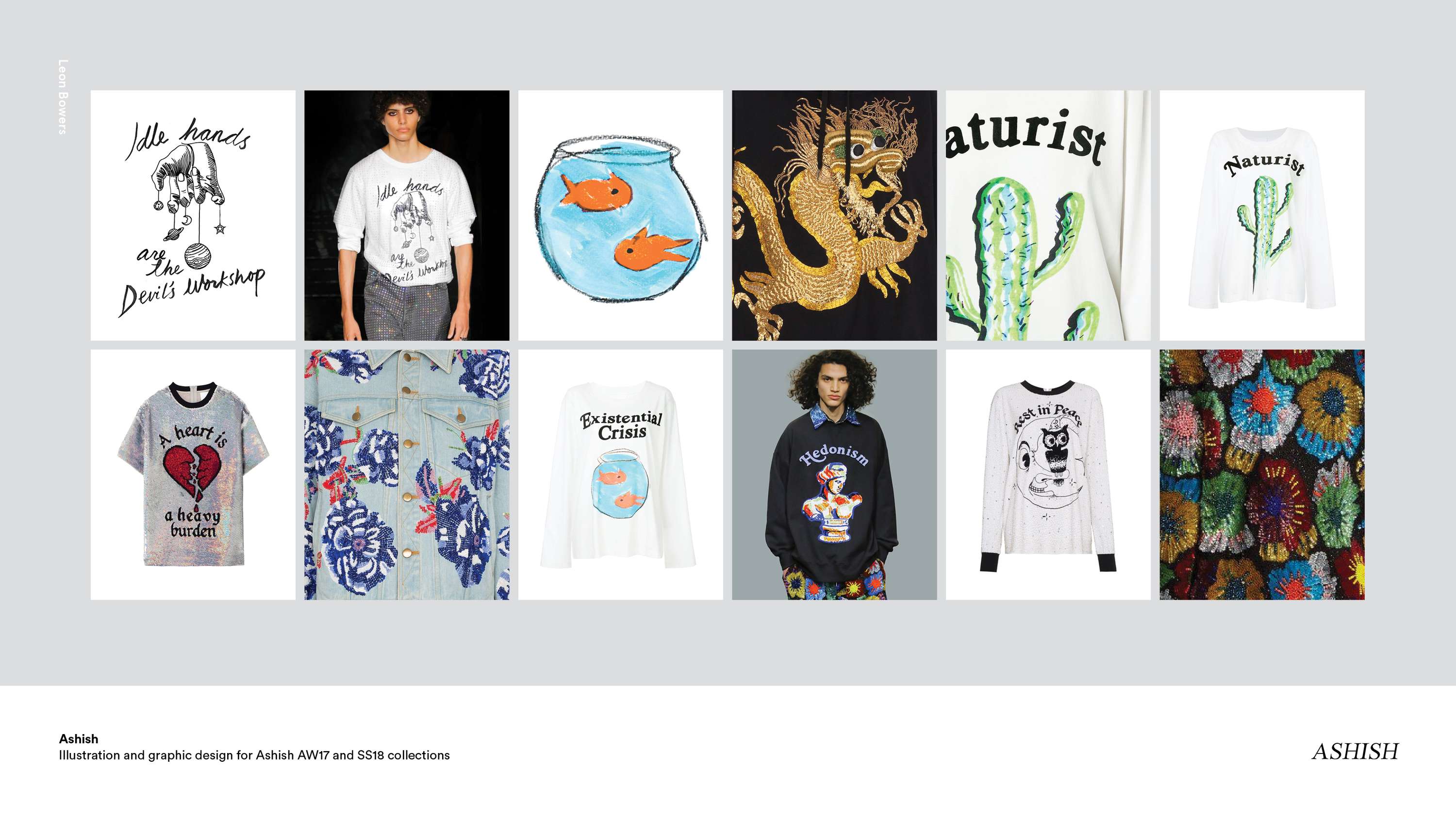 Ashish - Graphic design and illustration by Leon Bowers