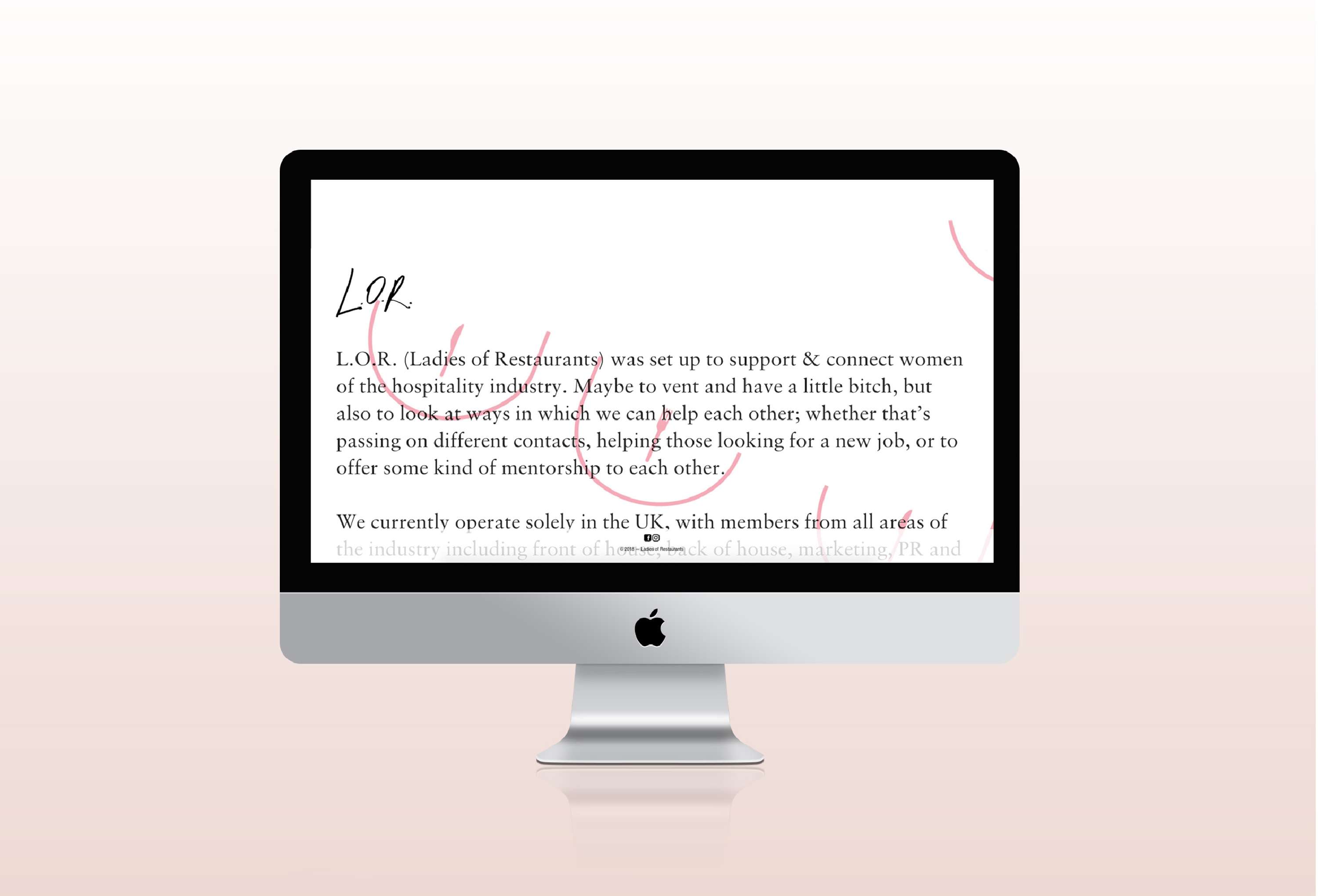 Web styling and graphics for Ladies of Restaurants by Besideproject