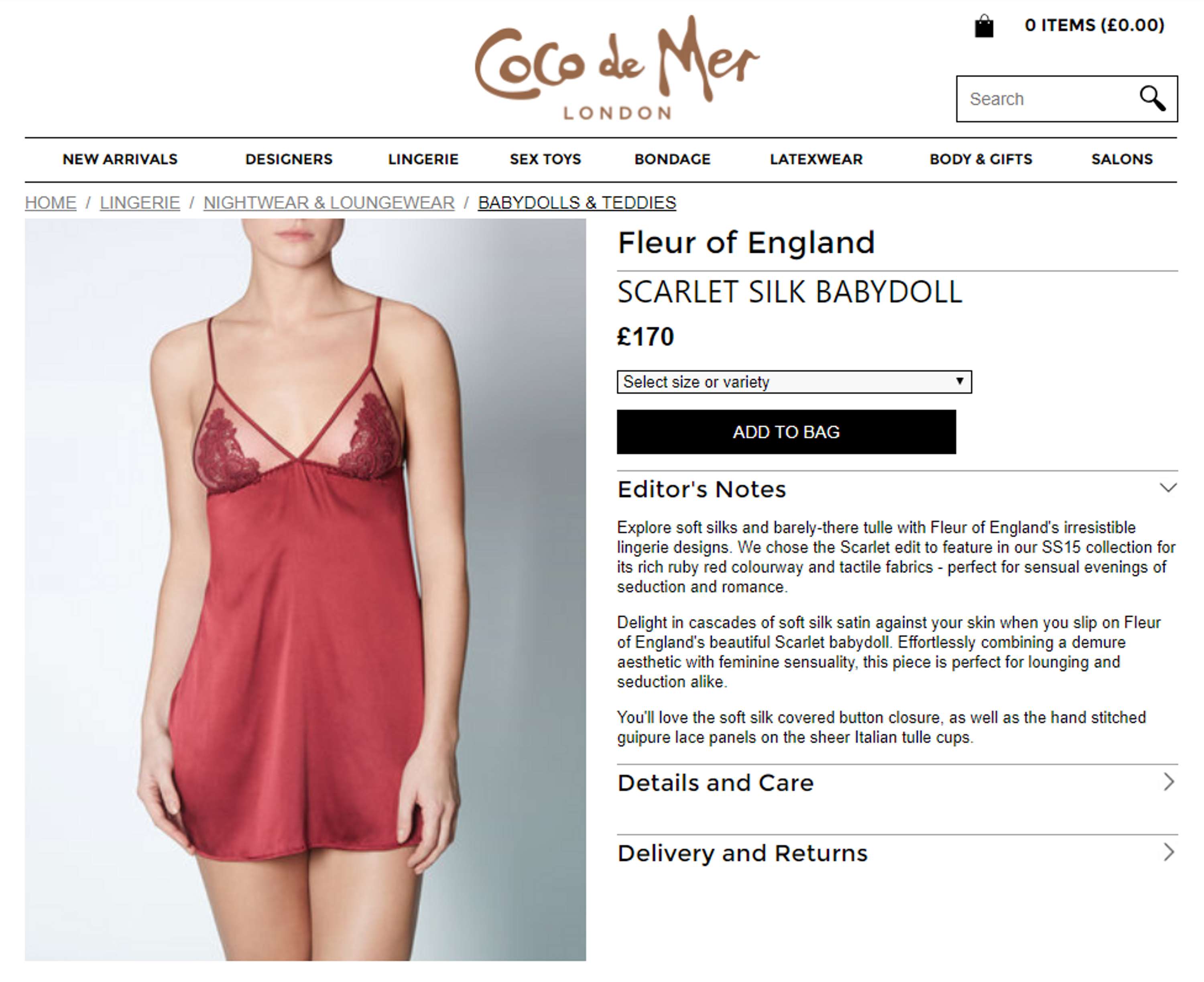 Coco de Mer website copy by Georgina Guthrie