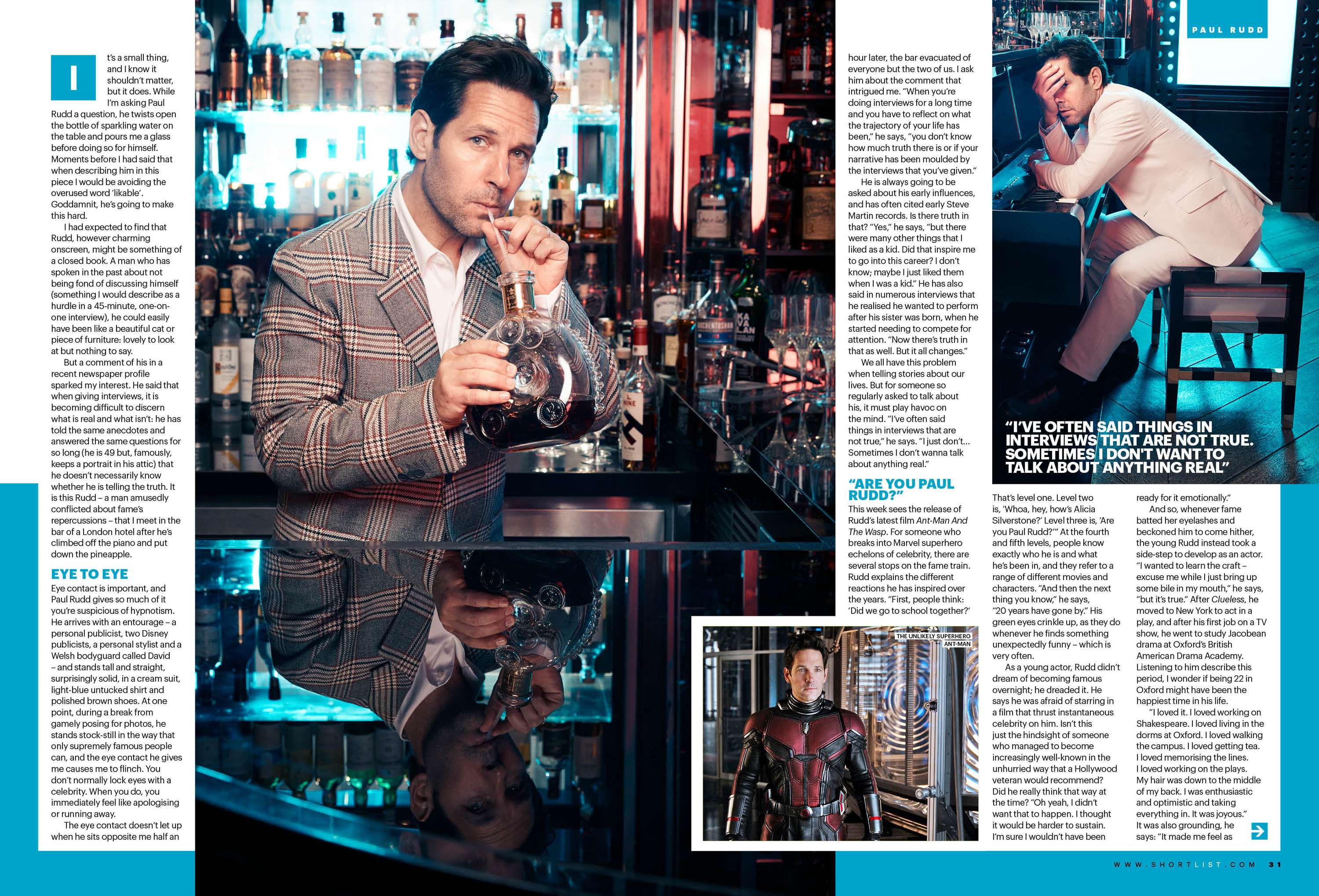 Paul Rudd - Shortlist Issue 532 by James Inglis
