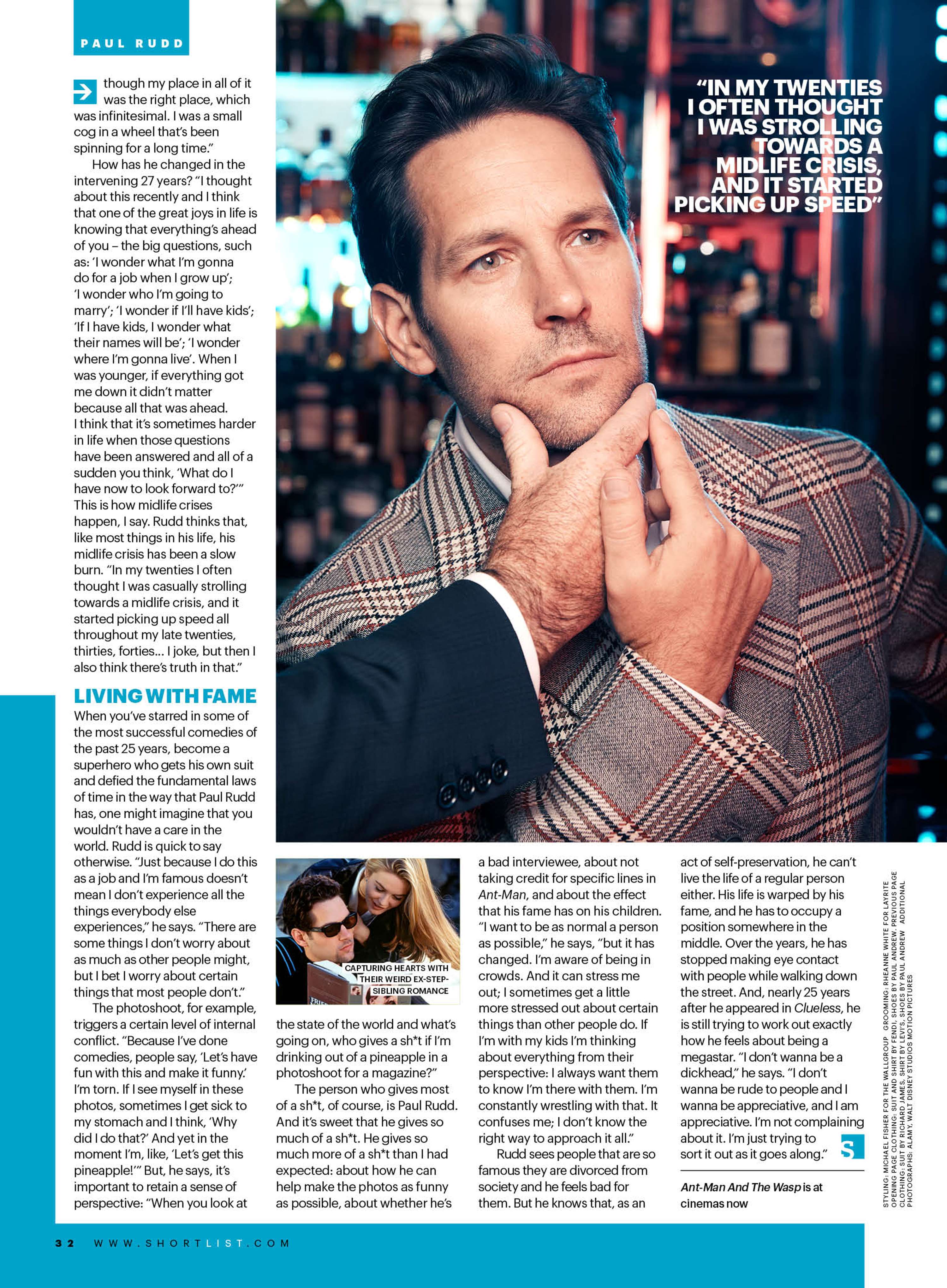 Paul Rudd - Shortlist Issue 532 by James Inglis