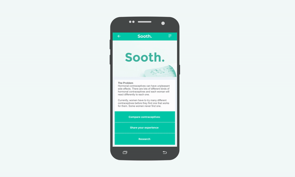 Sooth - Landing page animation by Ellie James