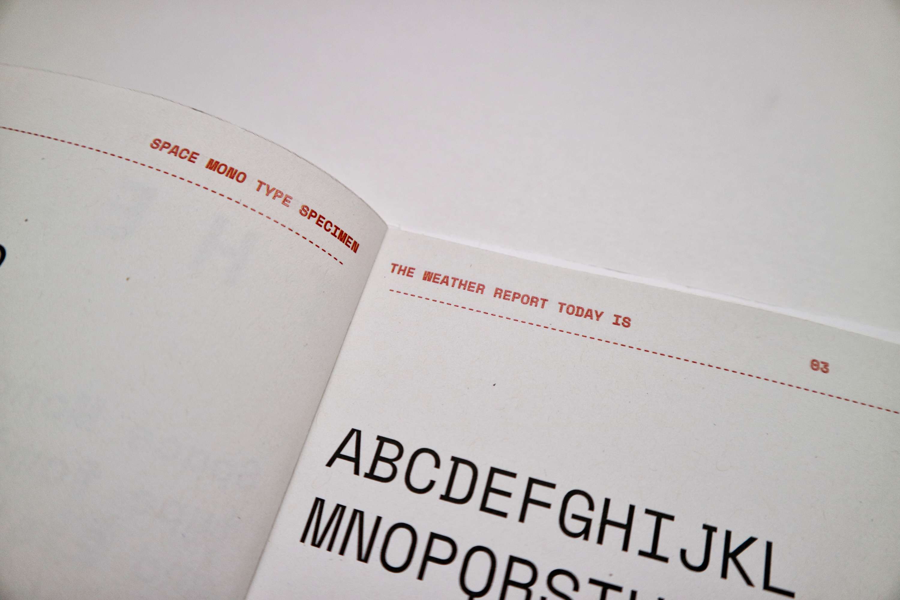 Type Specimen: Space Mono by Alannah Masters