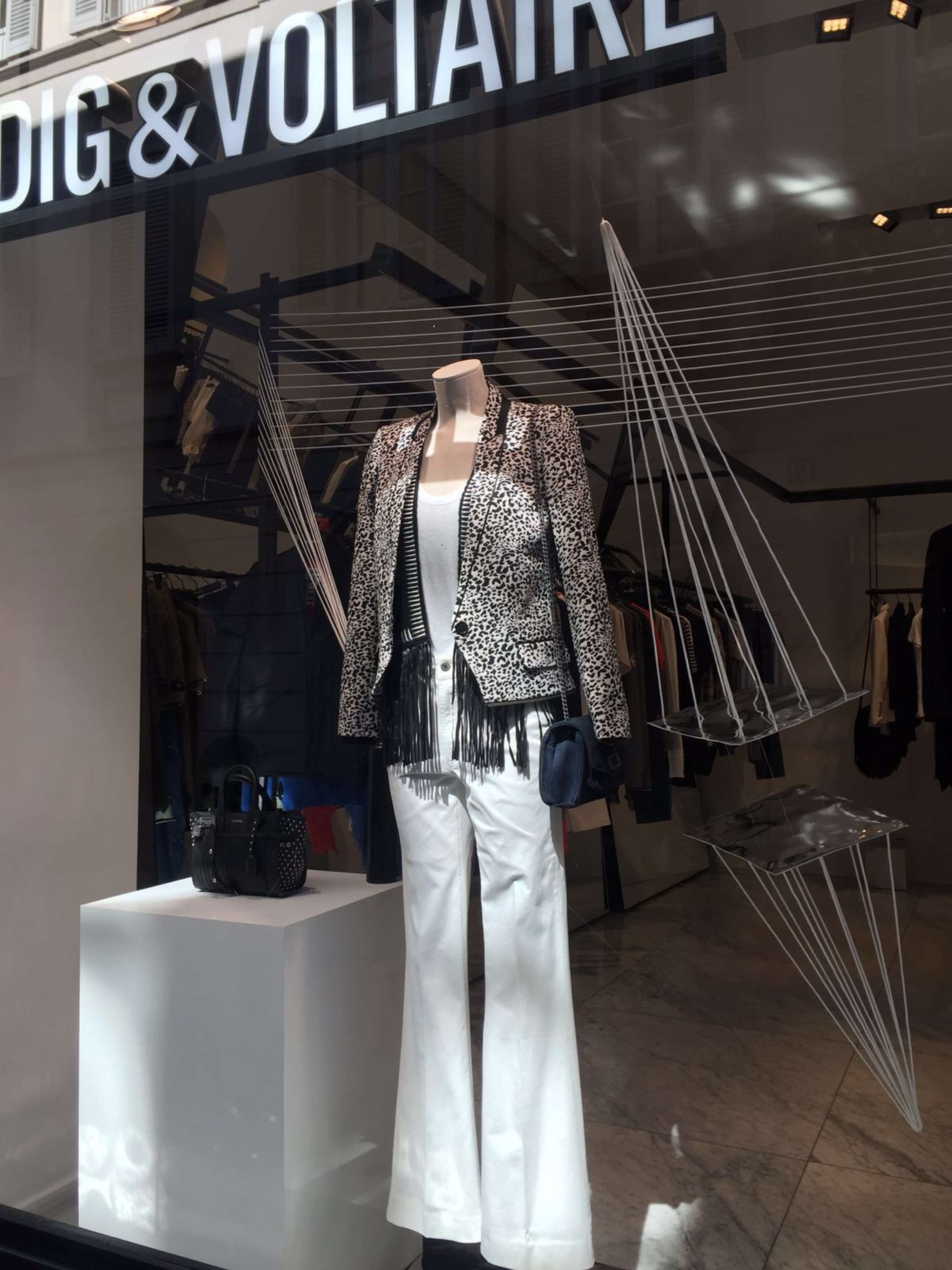 Zadig & Voltaire window display installation for Milan Design week by Anahita Poura