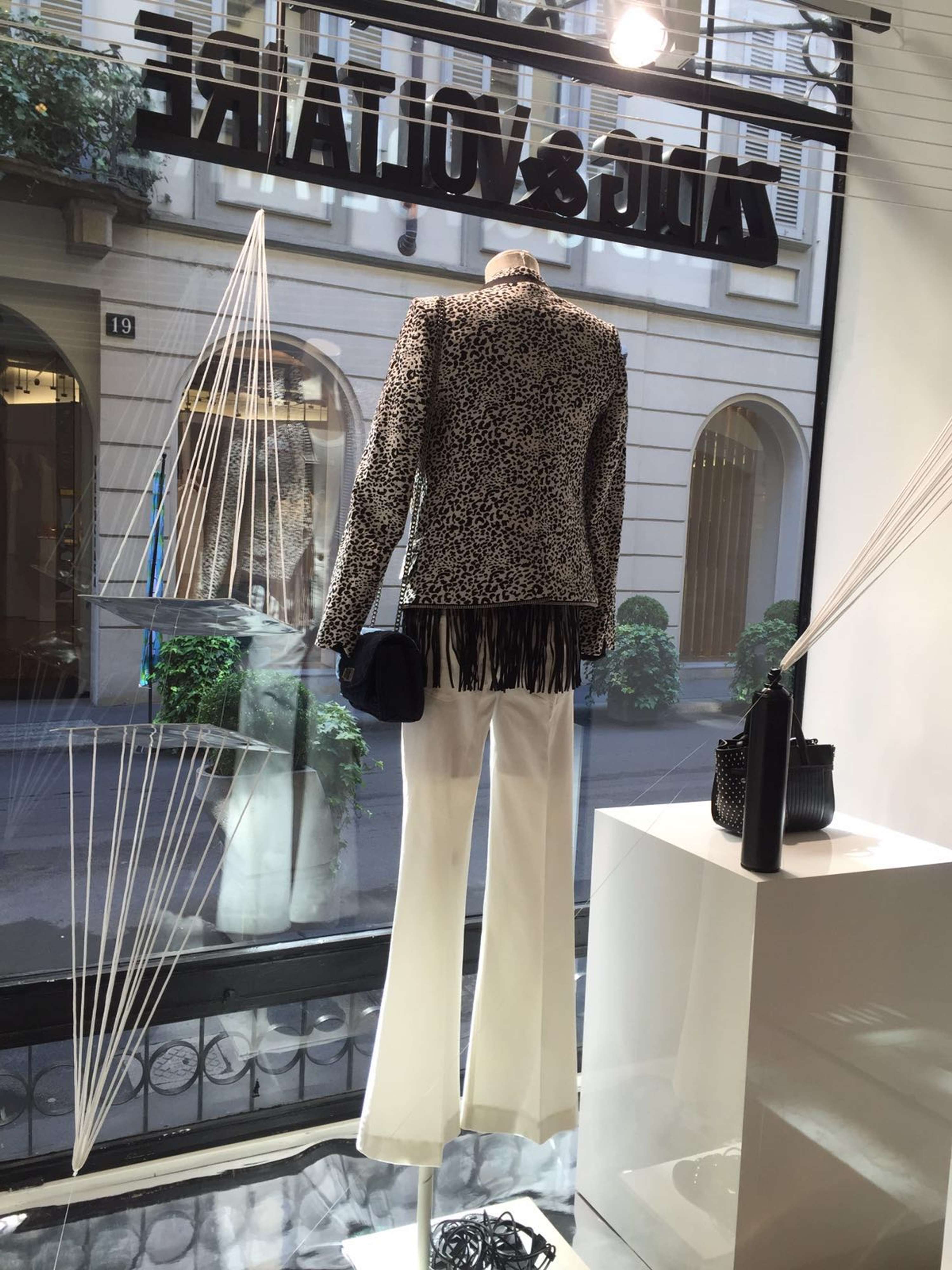 Zadig & Voltaire window display installation for Milan Design week by Anahita Poura