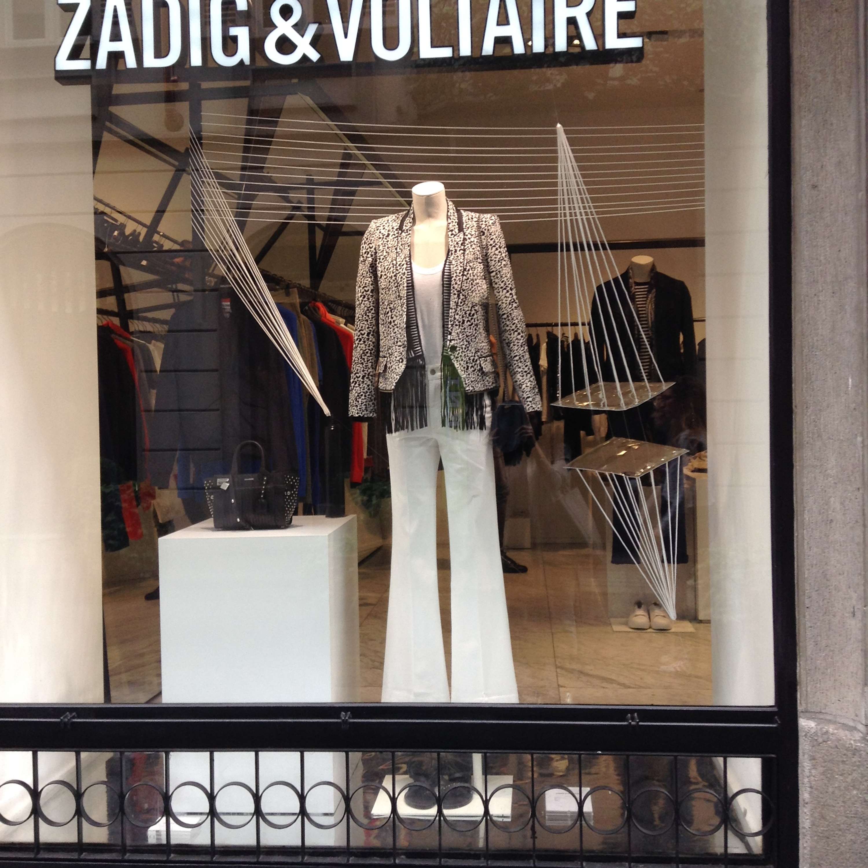 Zadig & Voltaire window display installation for Milan Design week by Anahita Poura