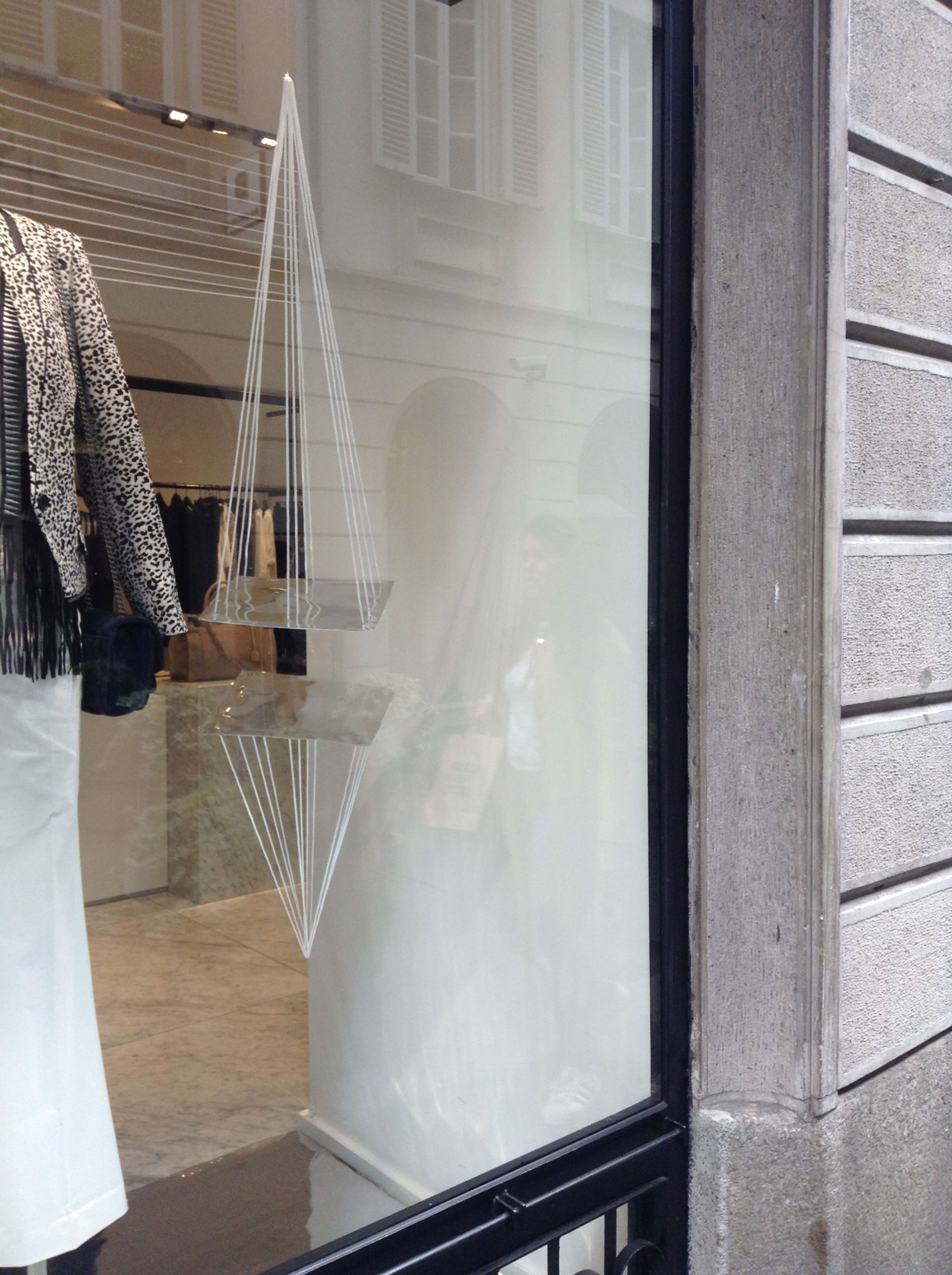 Zadig & Voltaire window display installation for Milan Design week by Anahita Poura