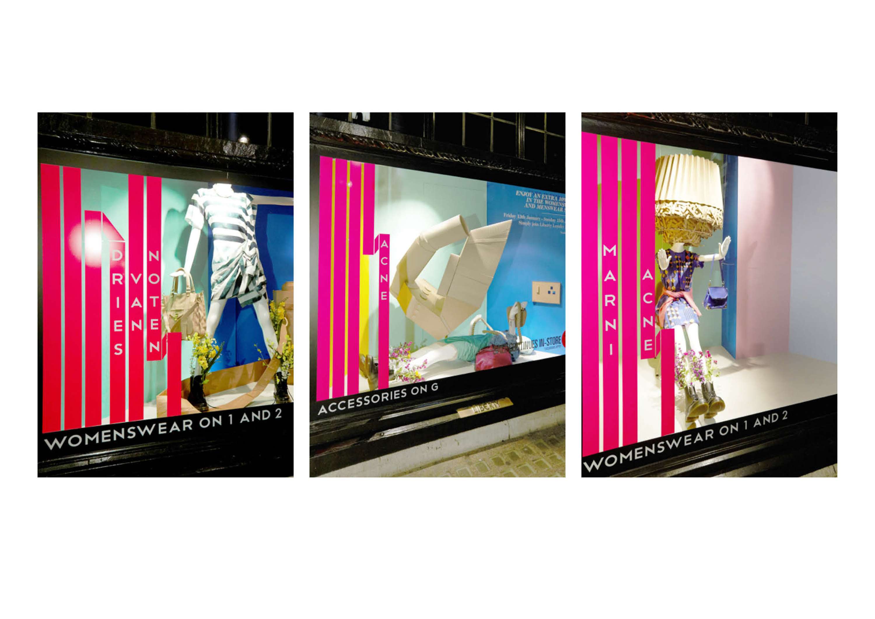 LIBERTY WINDOWS, window graphics by Roberta Bratovic