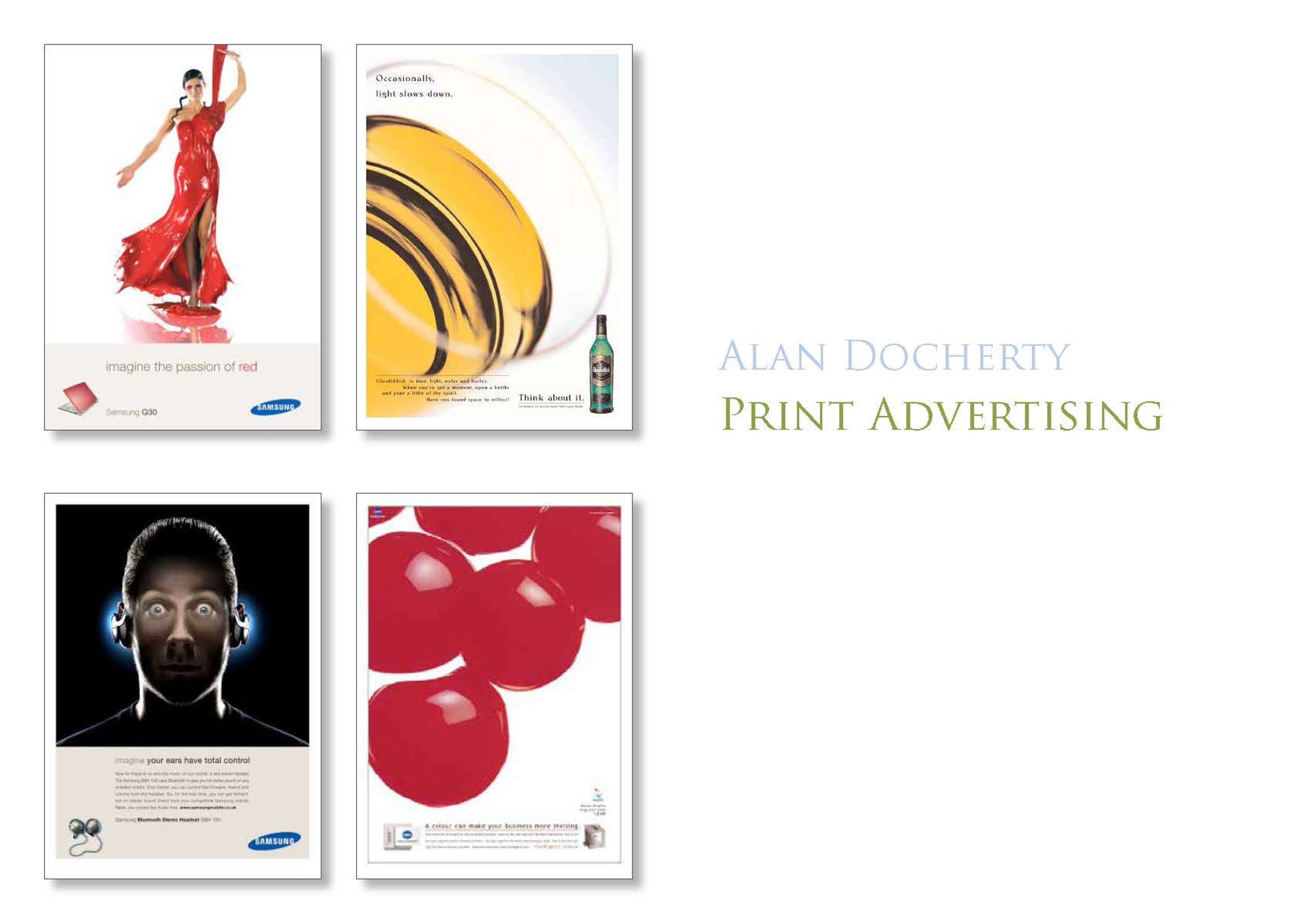 Sample Creative Folio by Alan Docherty