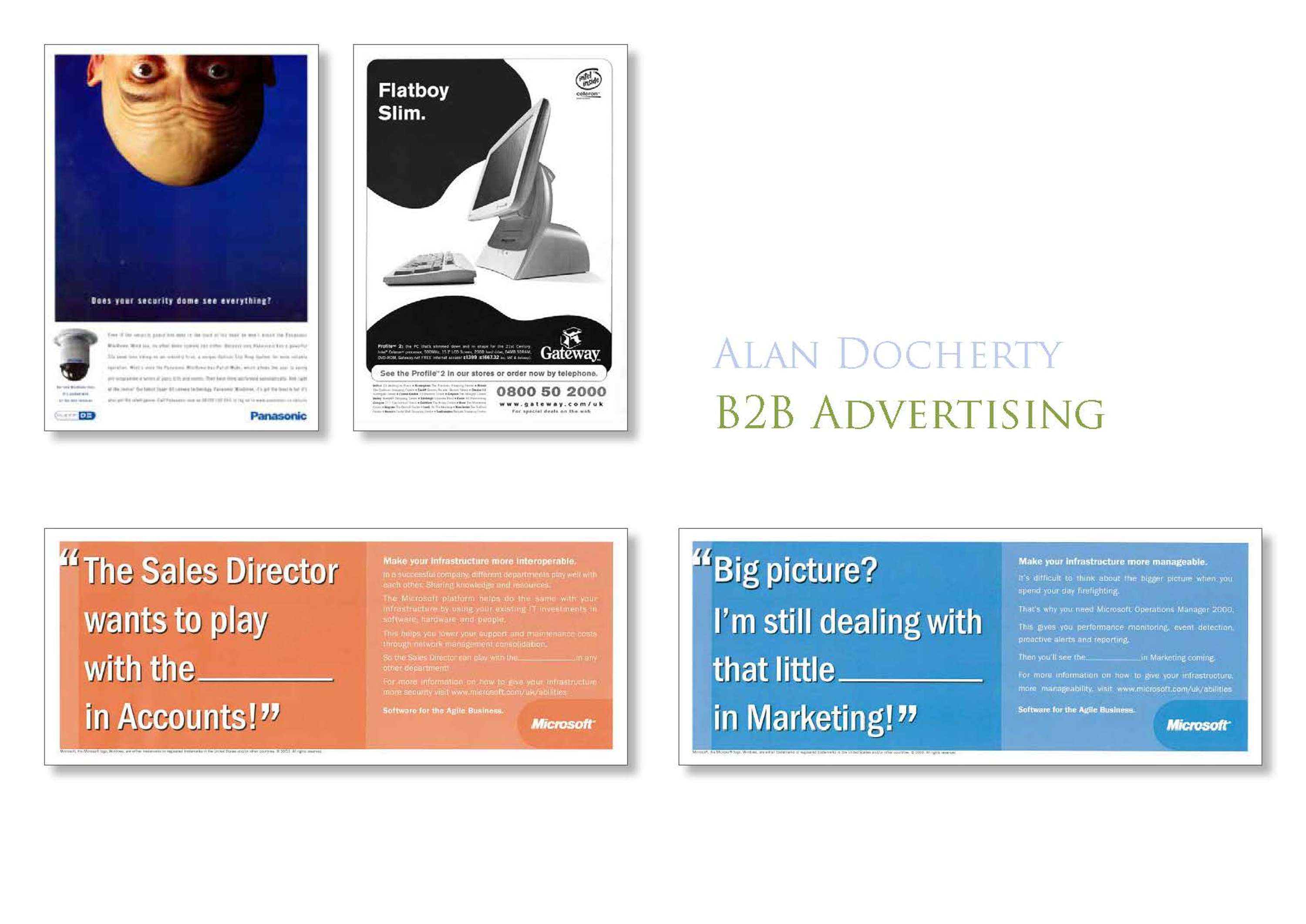 Sample Creative Folio by Alan Docherty