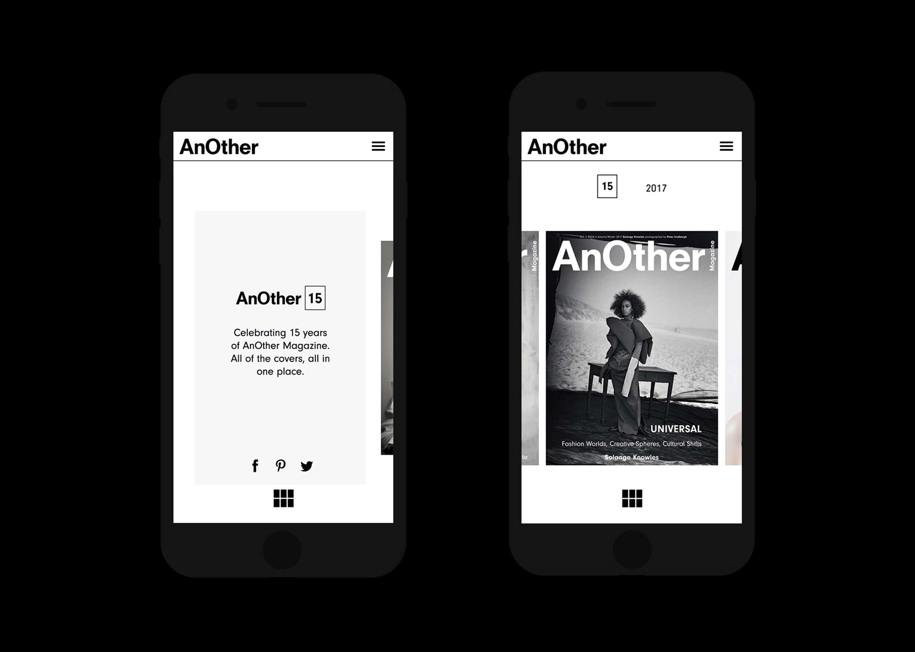 AnOther Covers Archive Site by Holly Benwell