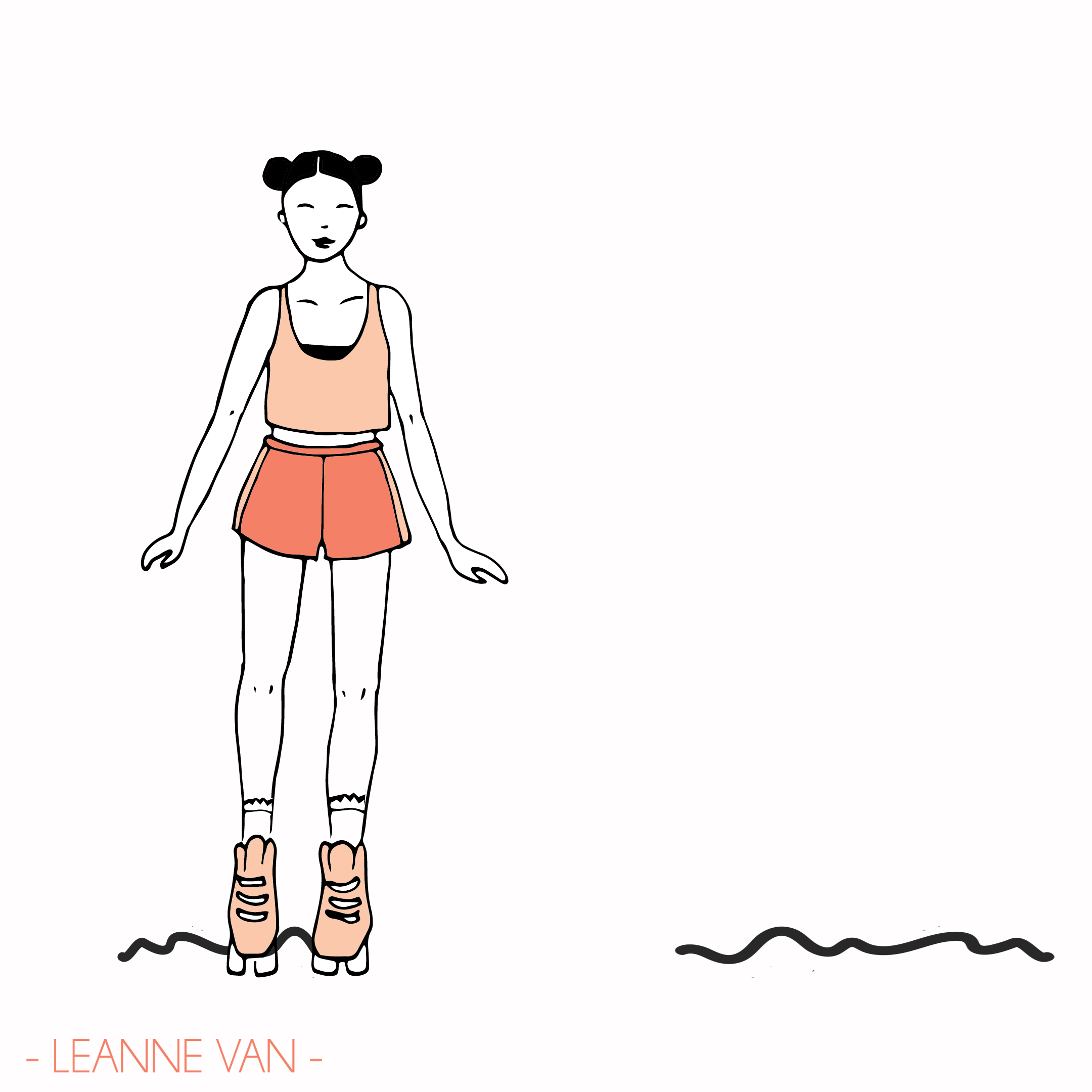 Rollerskating - Animated Illustration by Leanne Berger