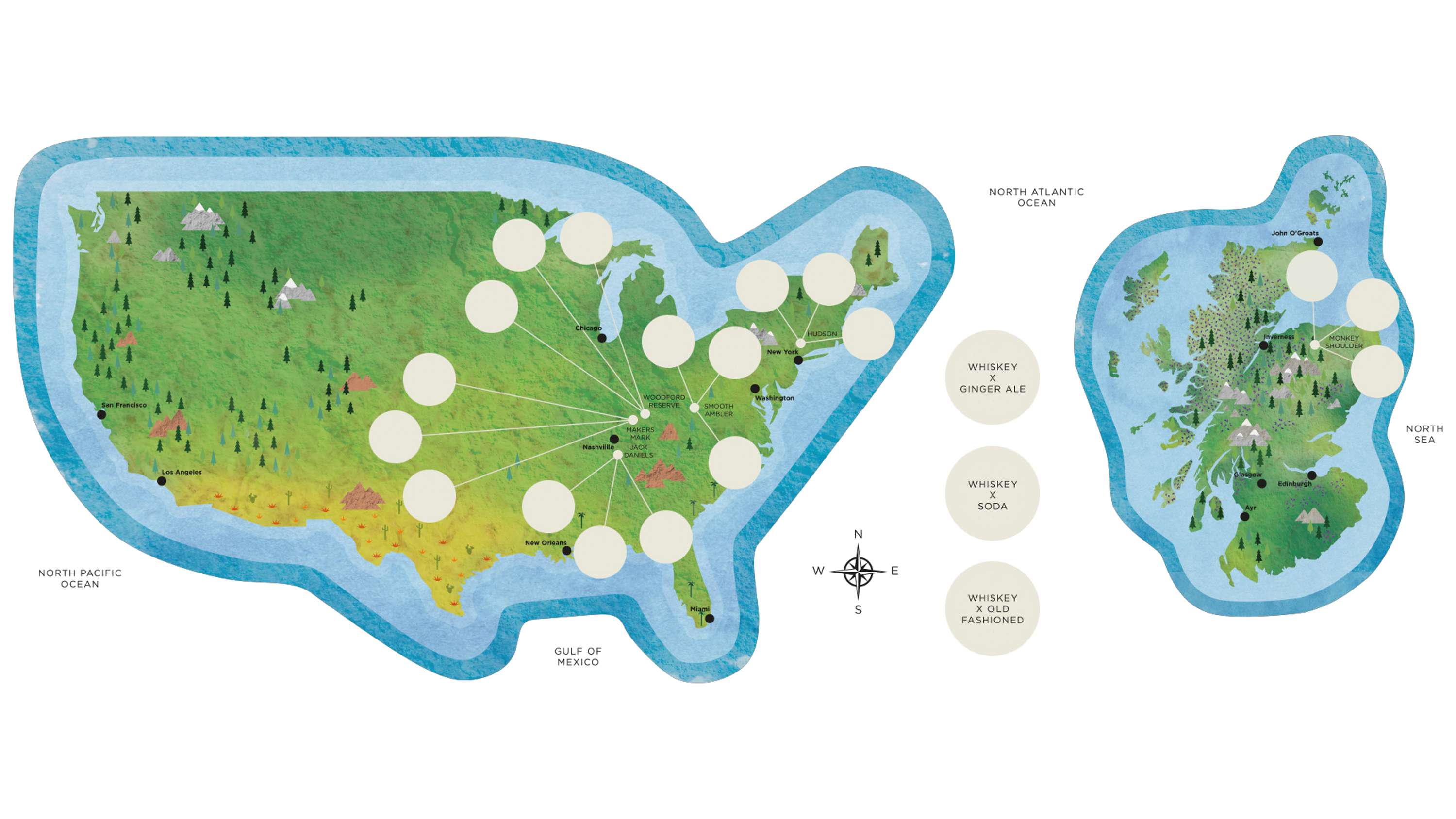 Whisky Tasting Maps by Lara Rodgett