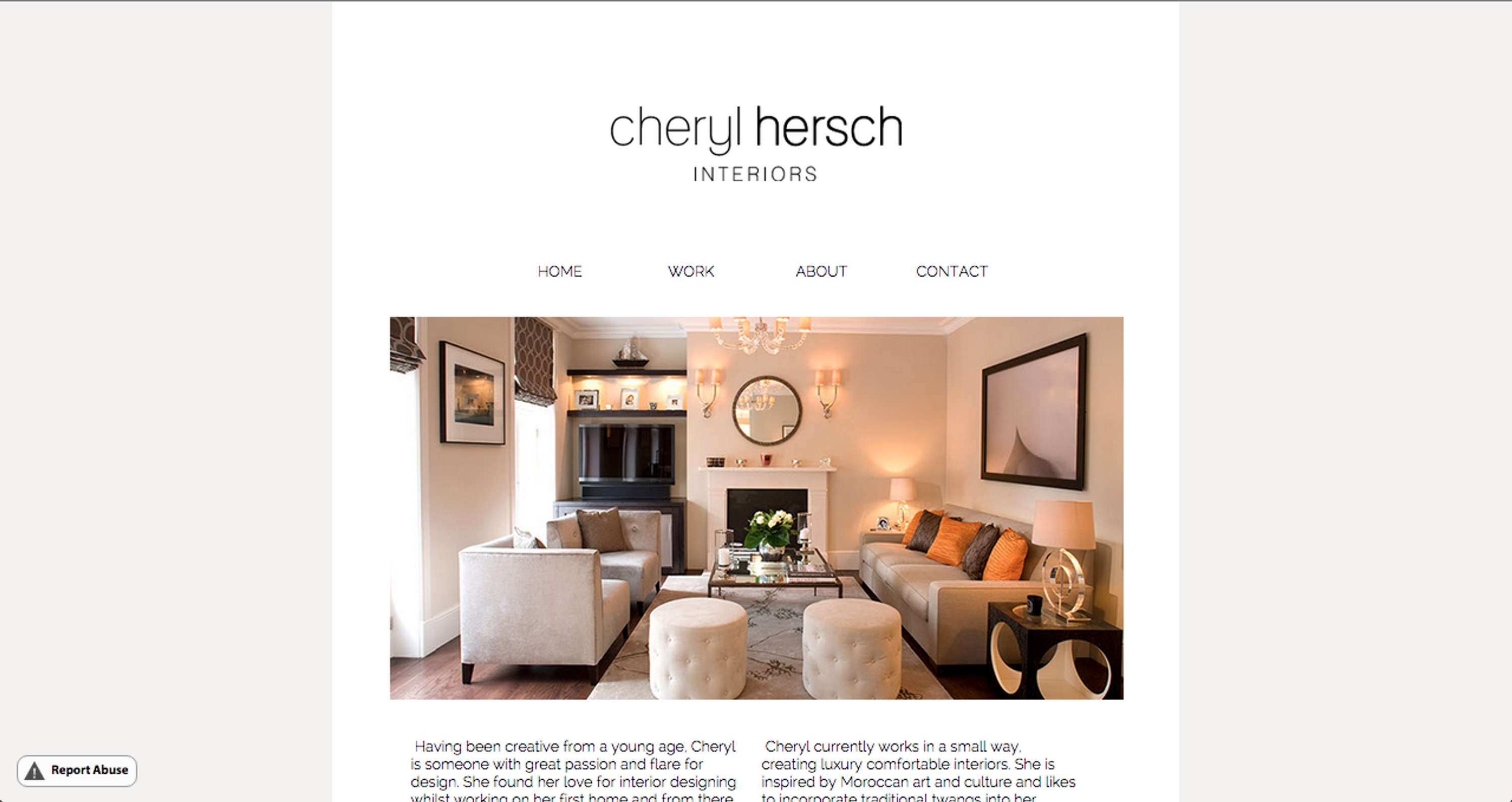 Interior Designer Website Design The Dots