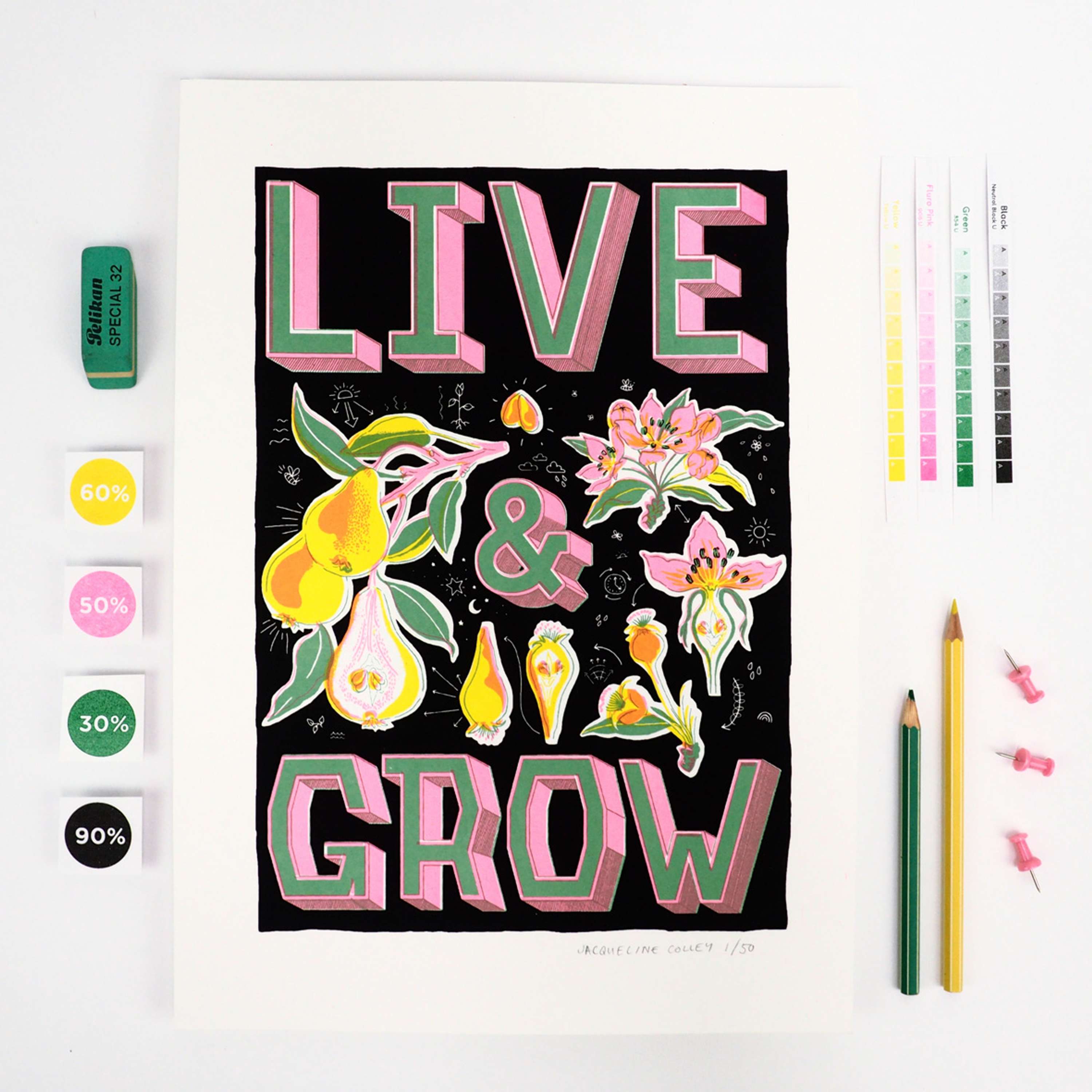 Type Series Screen Prints by Jacqueline Colley