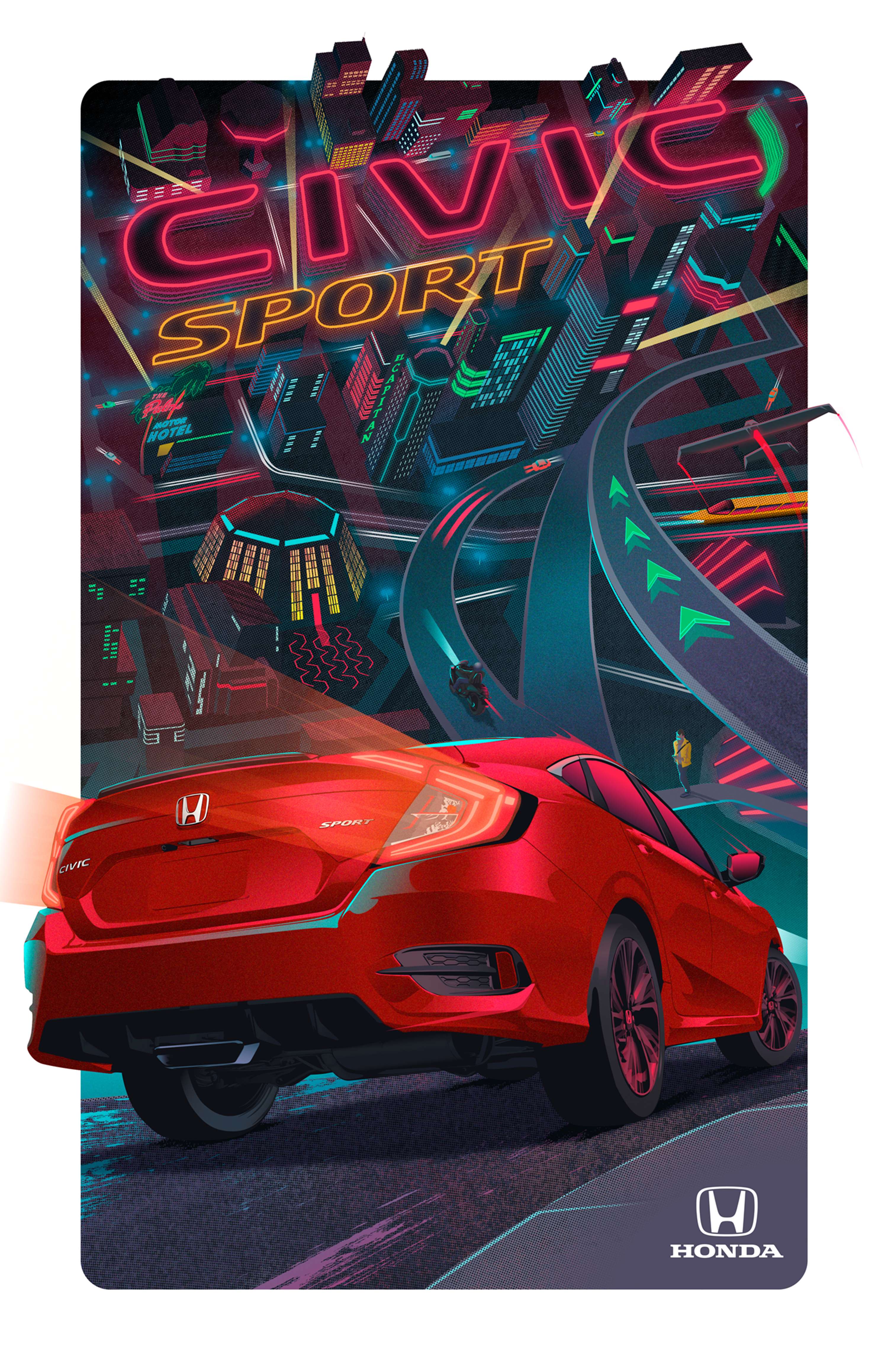 Honda Civic Posters by Pete Lloyd