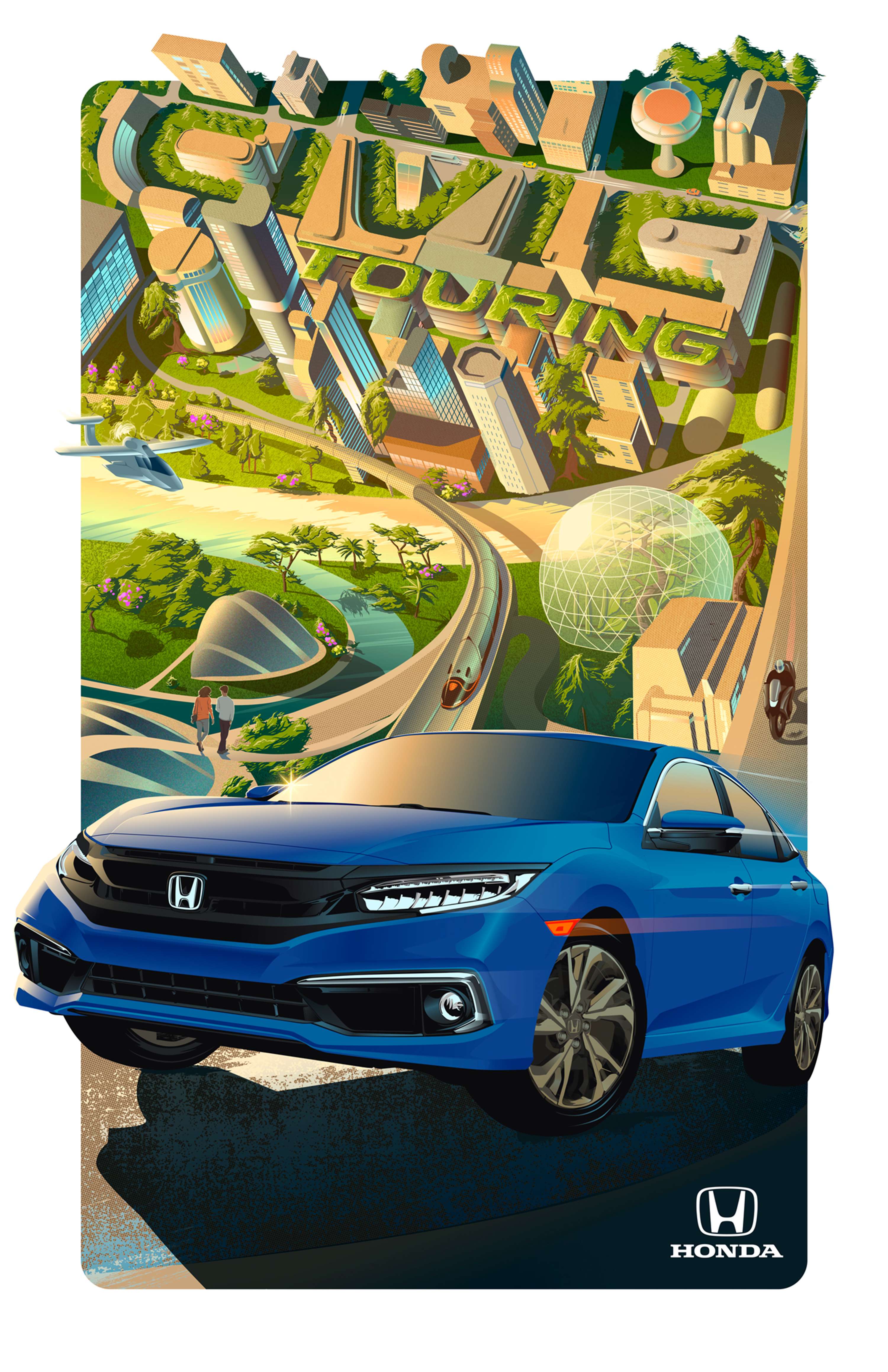 Honda Civic Posters by Pete Lloyd