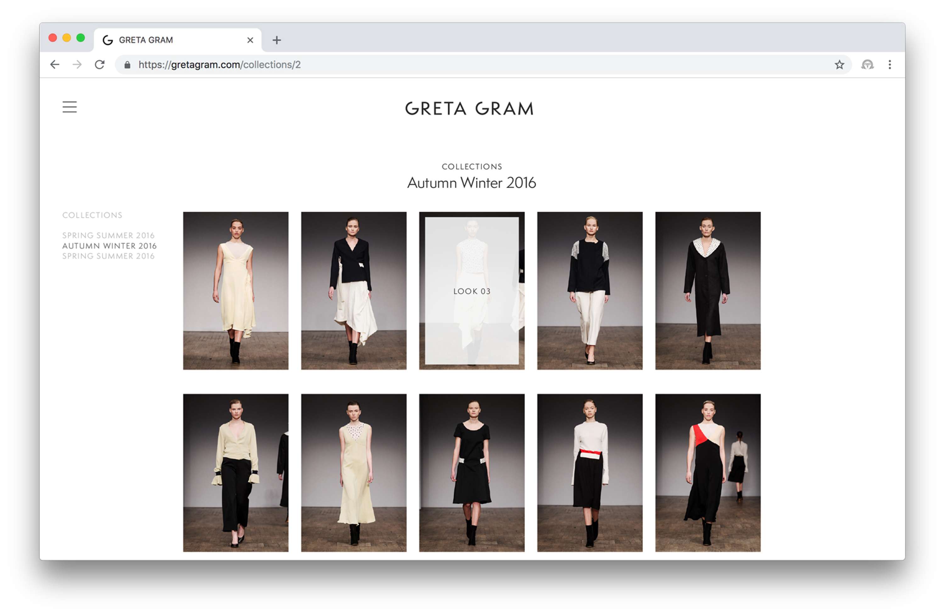 Website Greta Gram by Marta Puchala