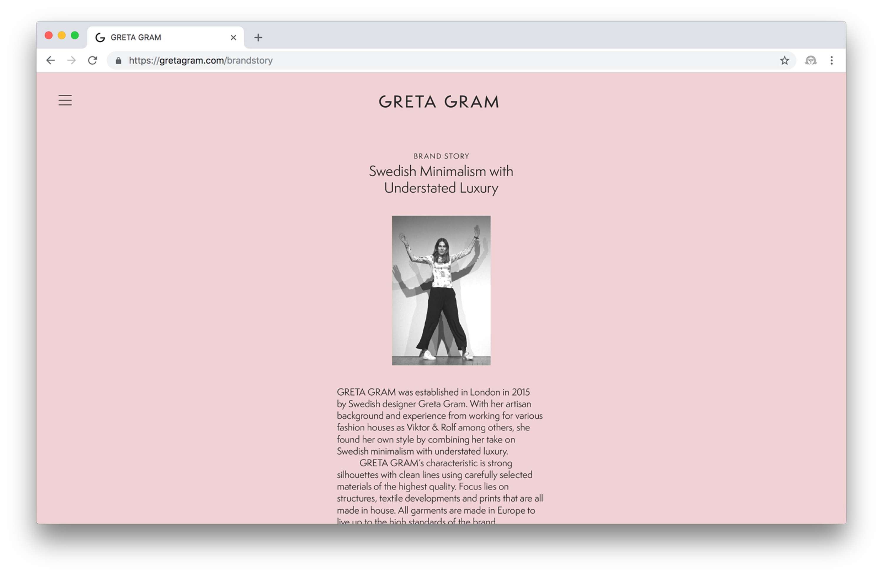 Website Greta Gram by Marta Puchala