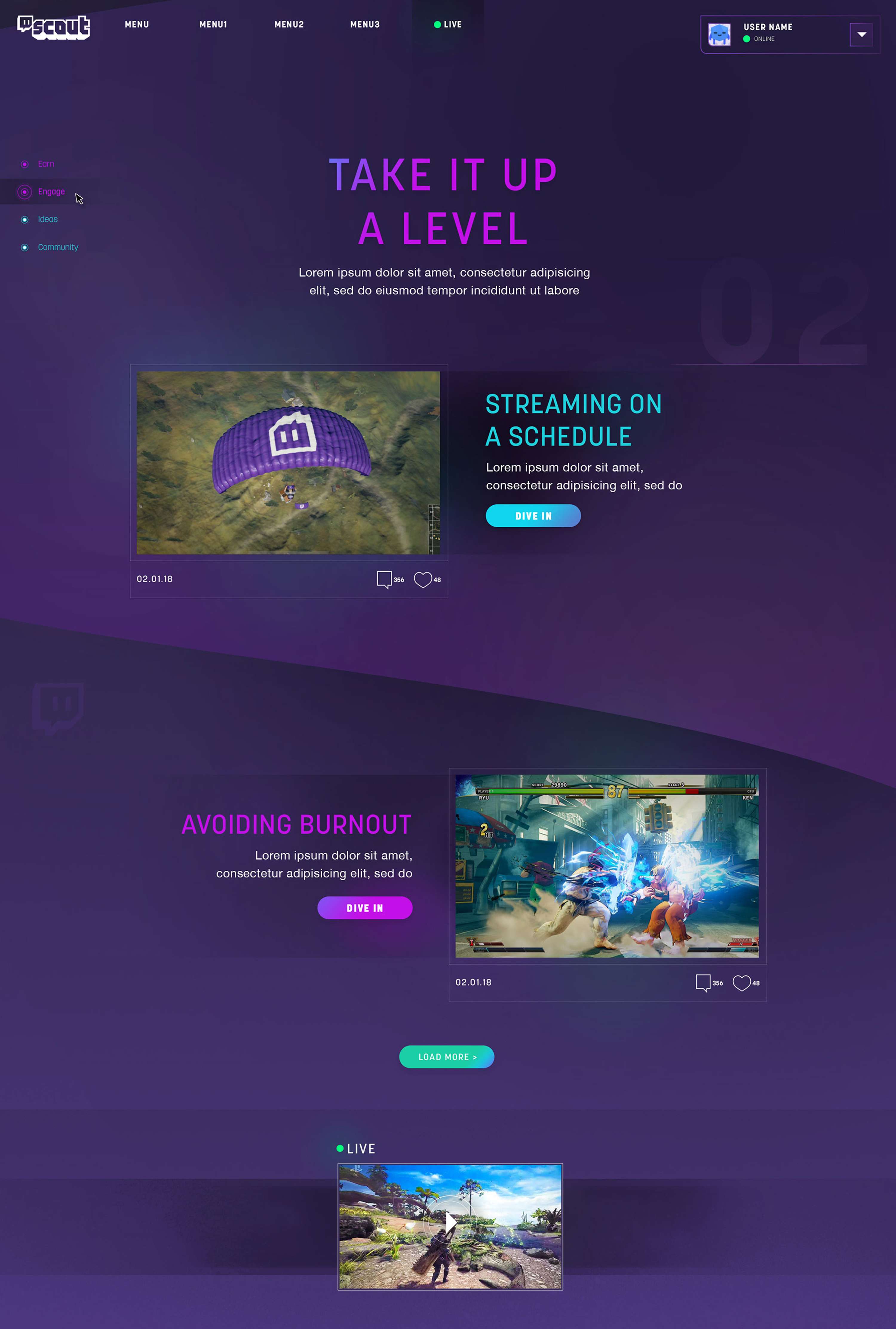 TWITCH - Website Concept by Paul Giles