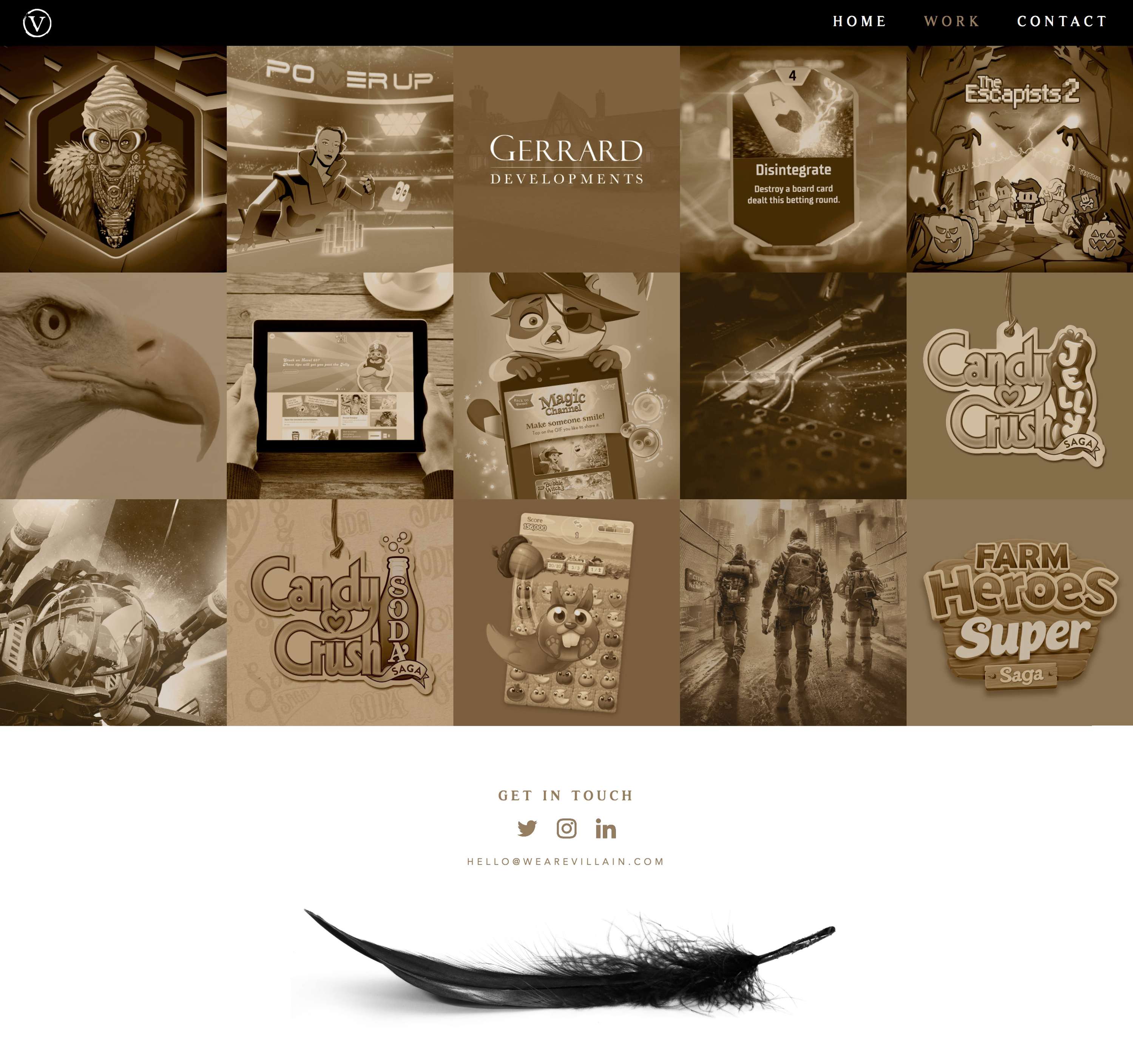 VILLAIN WEBSITE - Design & Build by Paul Giles