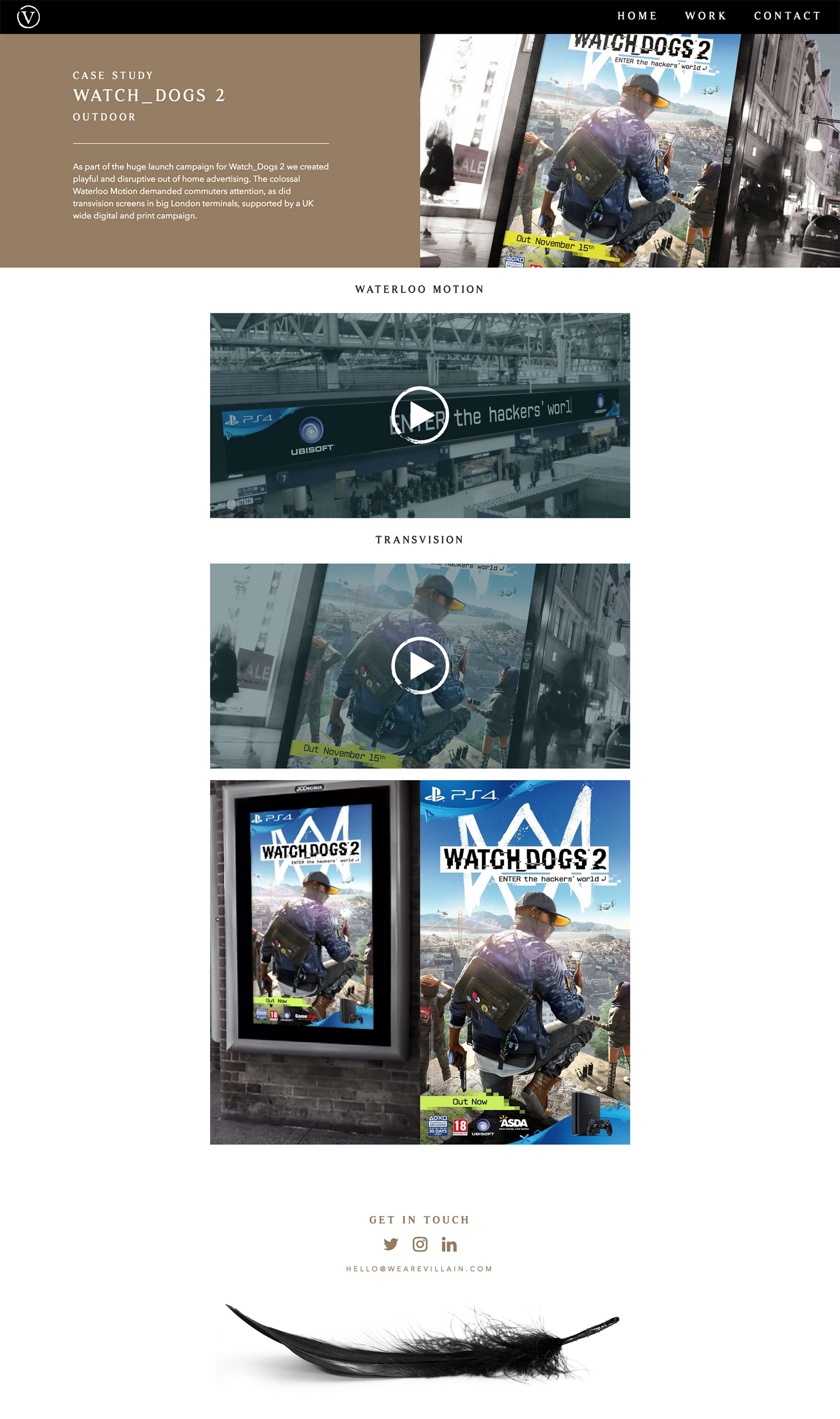 VILLAIN WEBSITE - Design & Build by Paul Giles