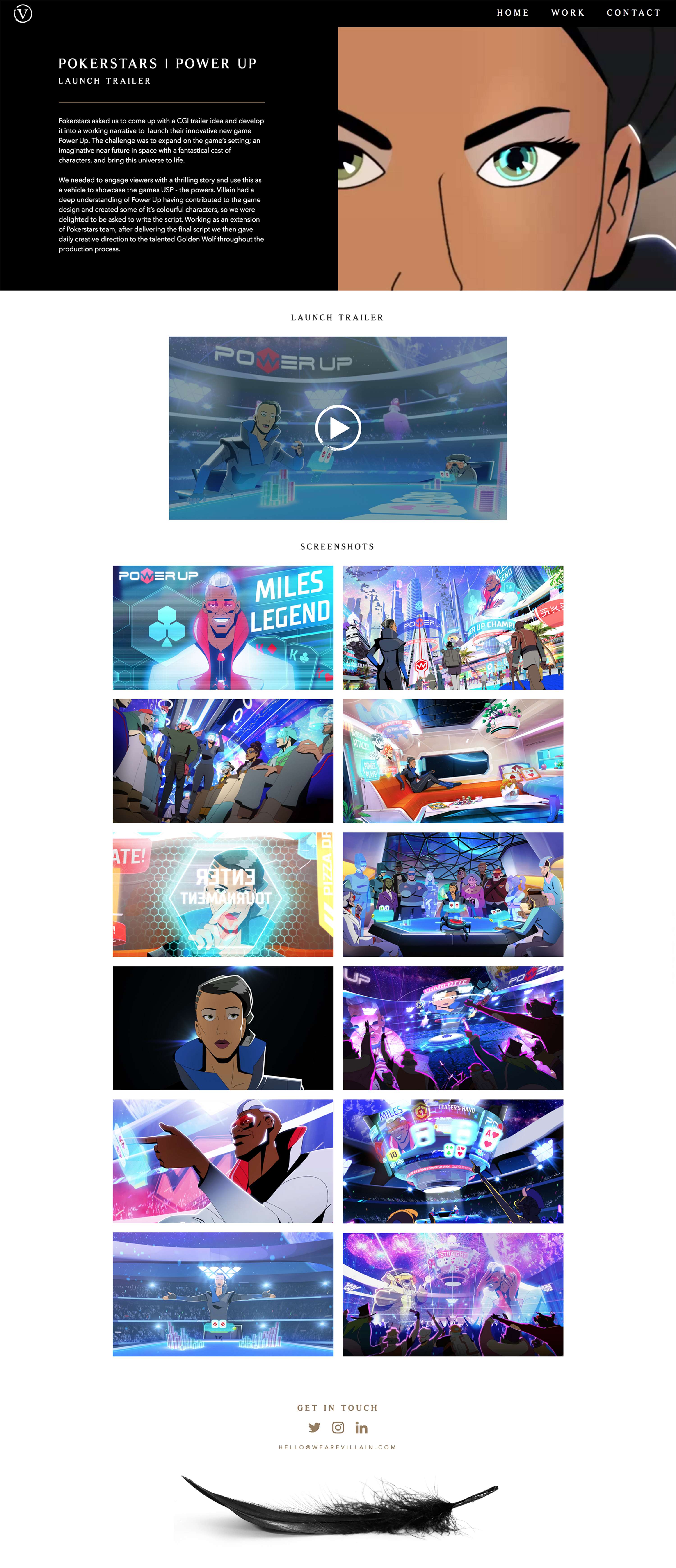 VILLAIN WEBSITE - Design & Build by Paul Giles