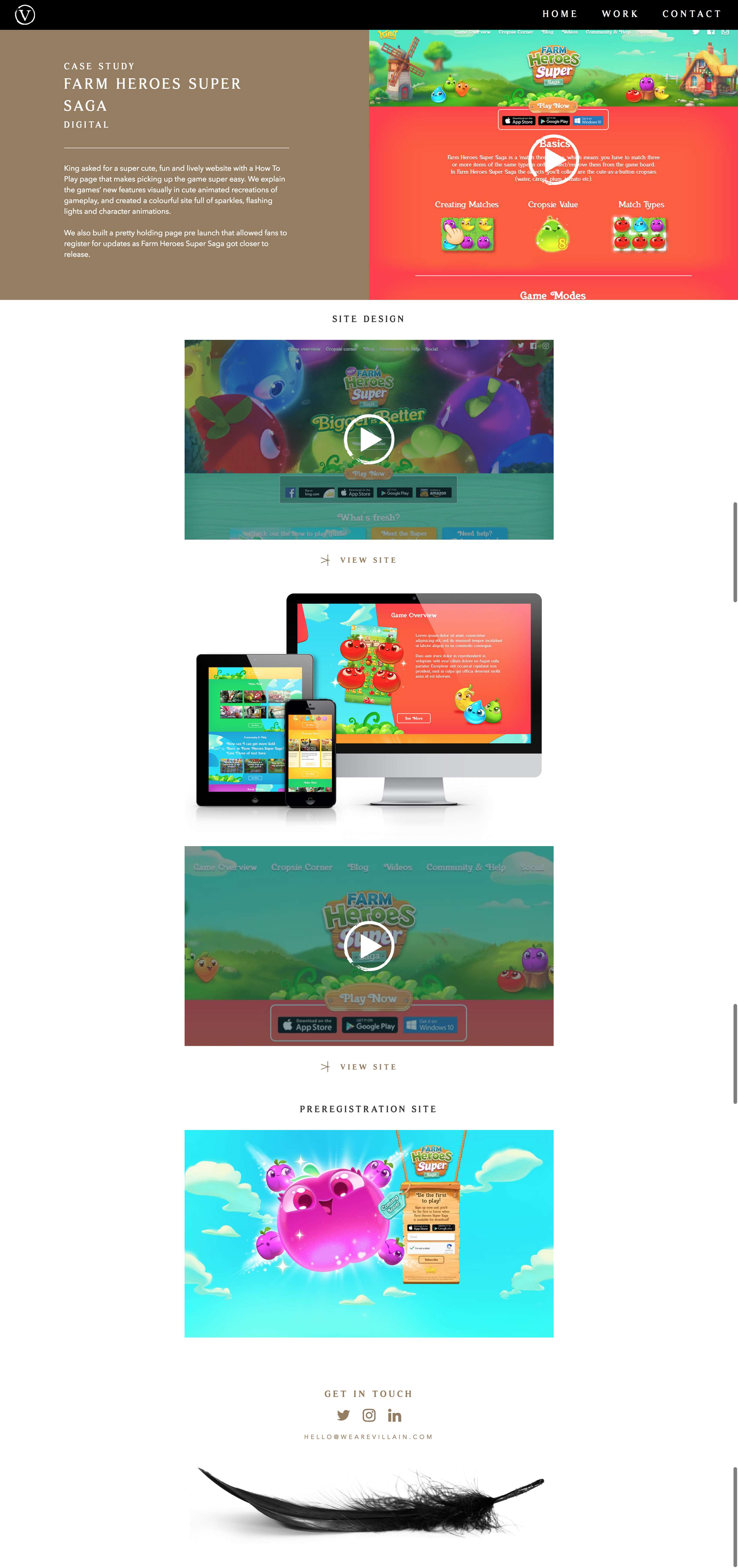 VILLAIN WEBSITE - Design & Build by Paul Giles