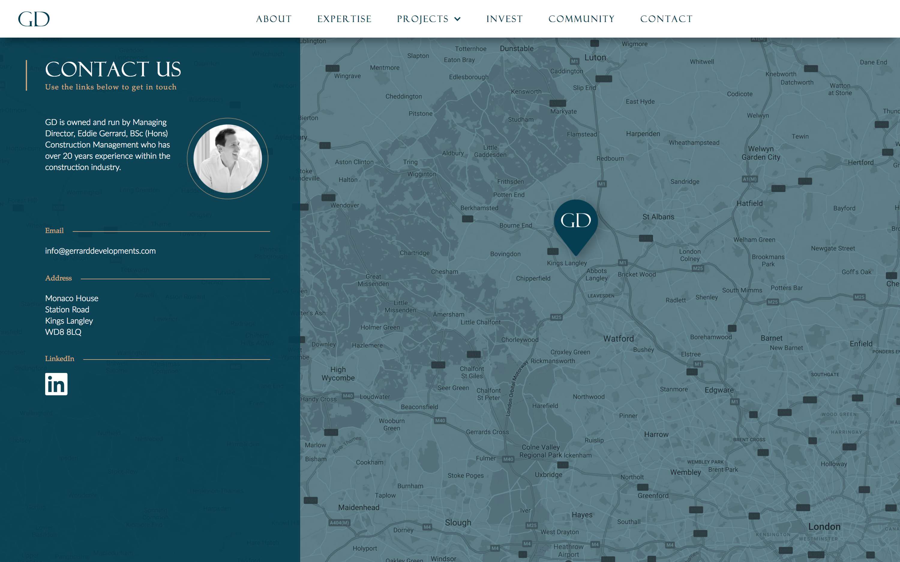 Gerrard Developments - Website Design & Build by Paul Giles