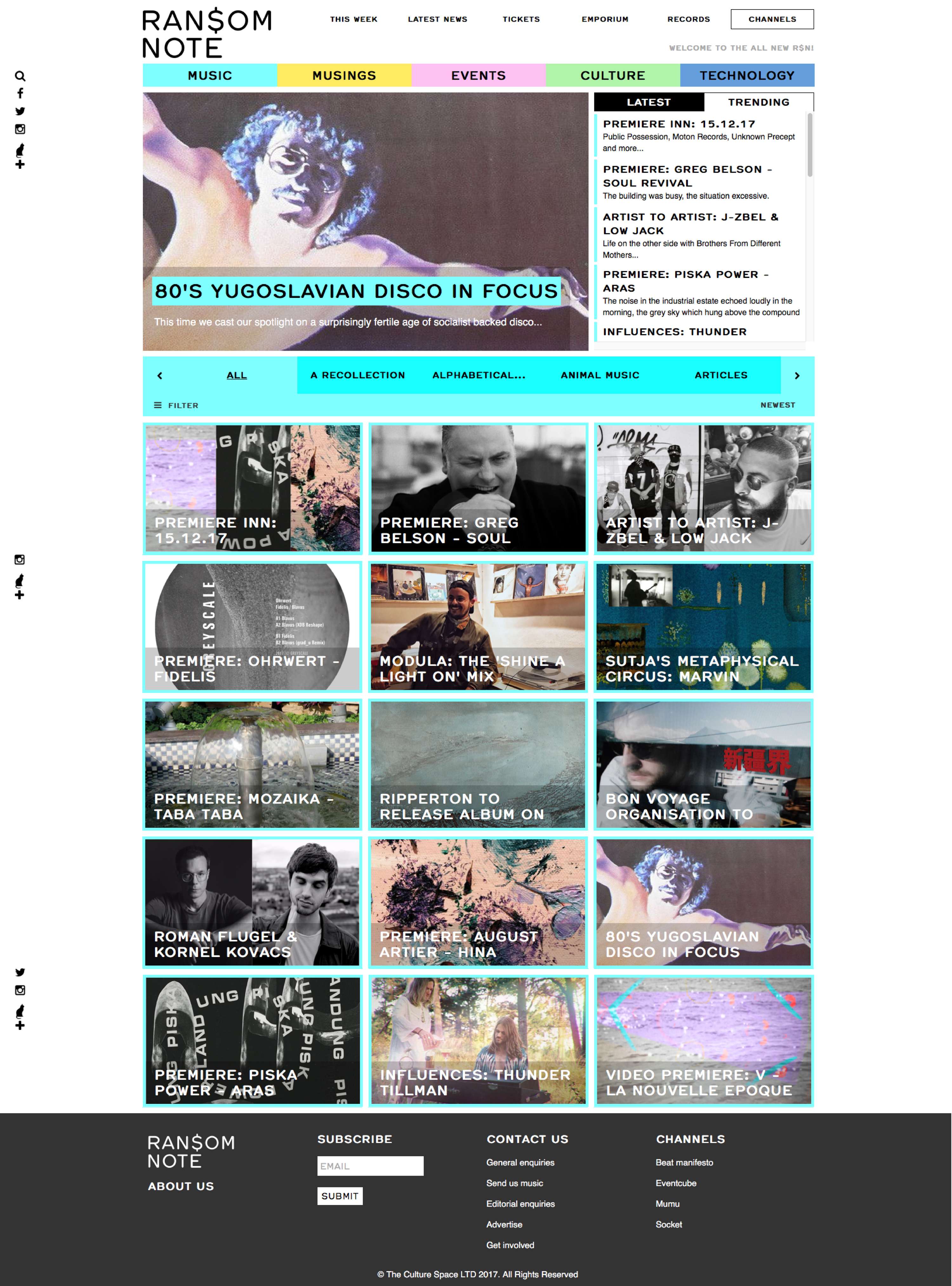 The Ransom Note Website Redesign by Dexter Marley