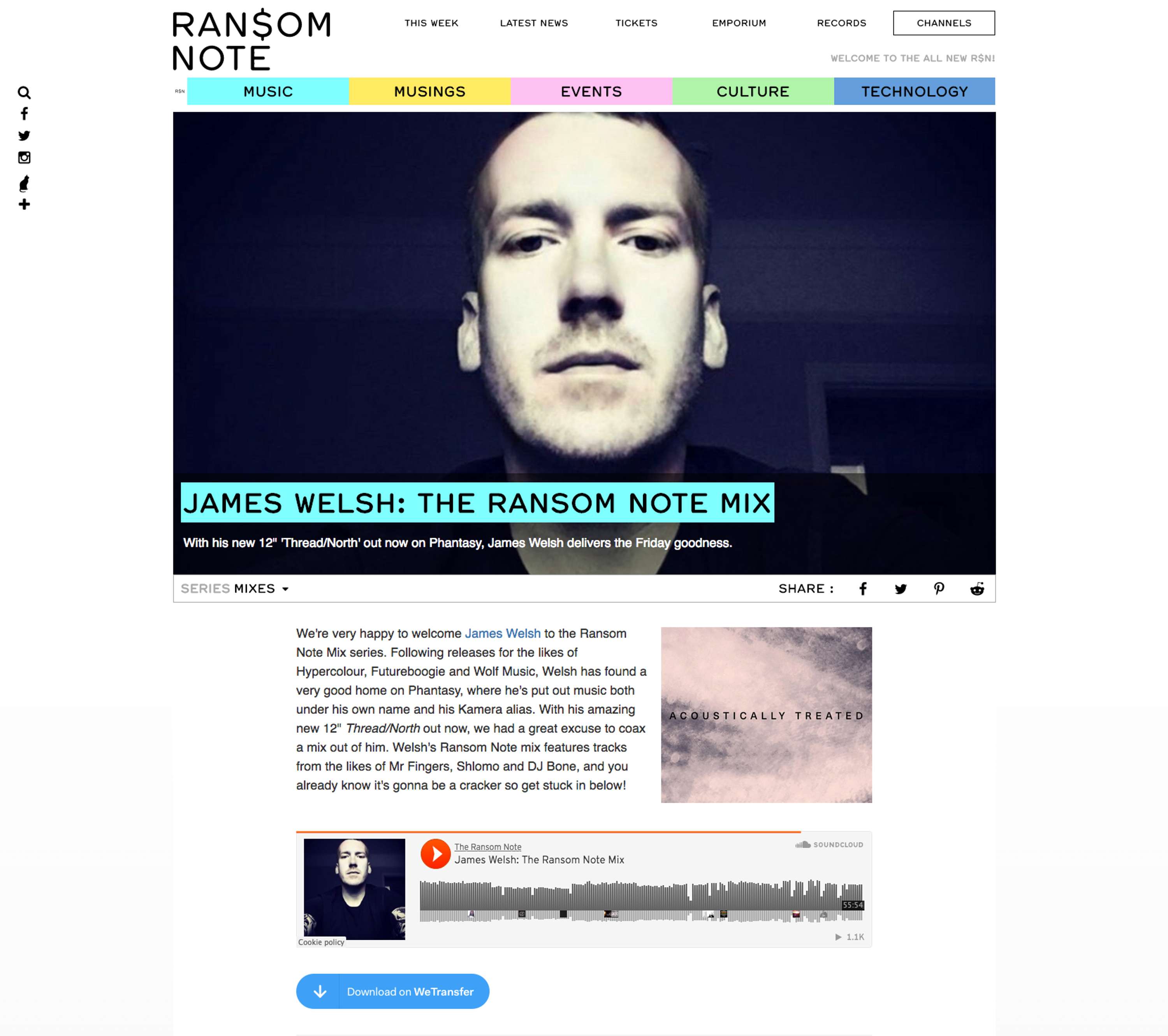 The Ransom Note Website Redesign by Dexter Marley
