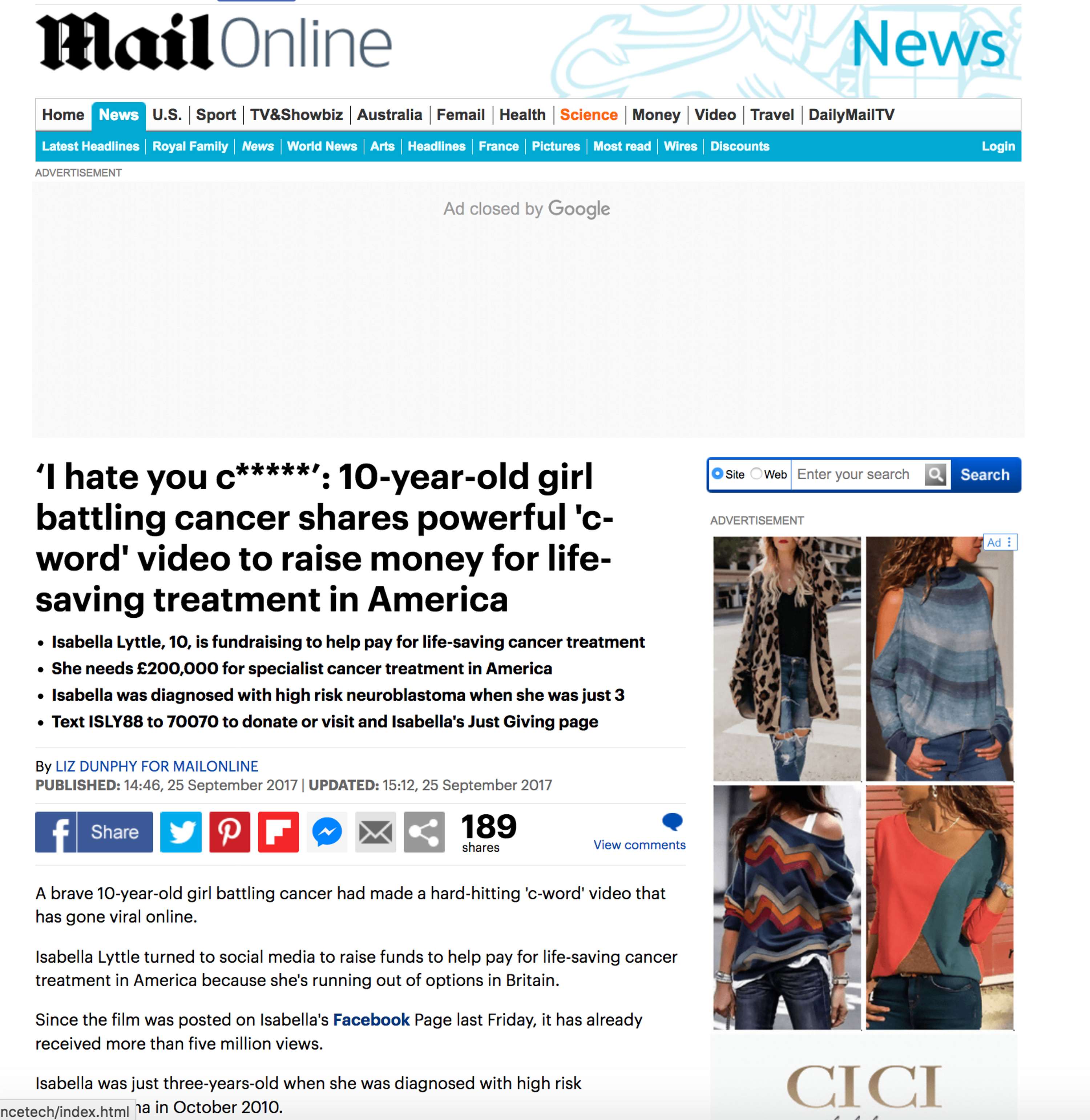 The 'C' Word #Lyttle Fight  co-written with Nick Entwistle by Louise Chorley