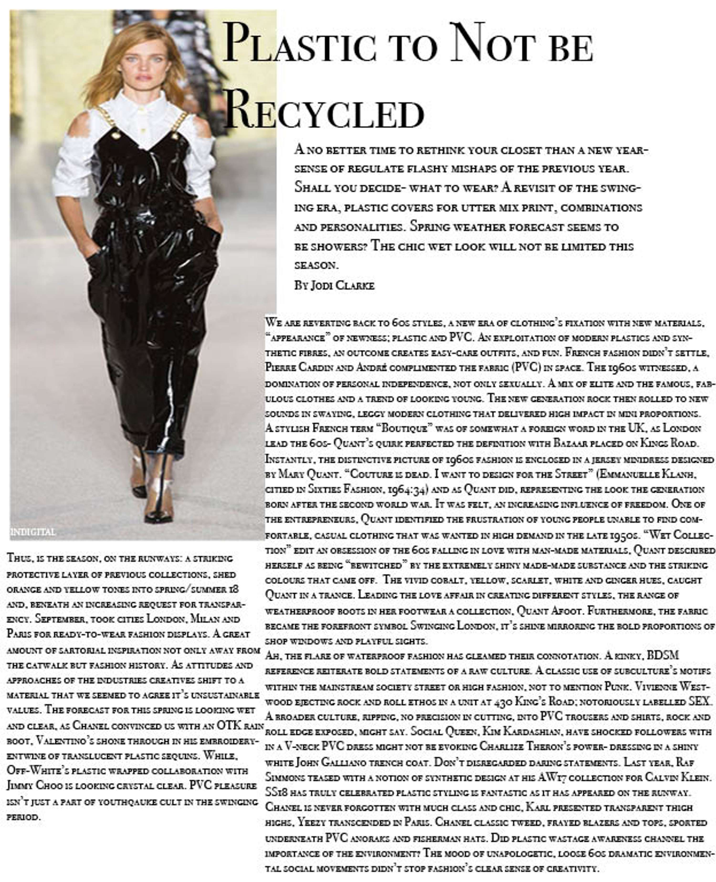Plastic To Not Be Recycled by Jodi Clarke